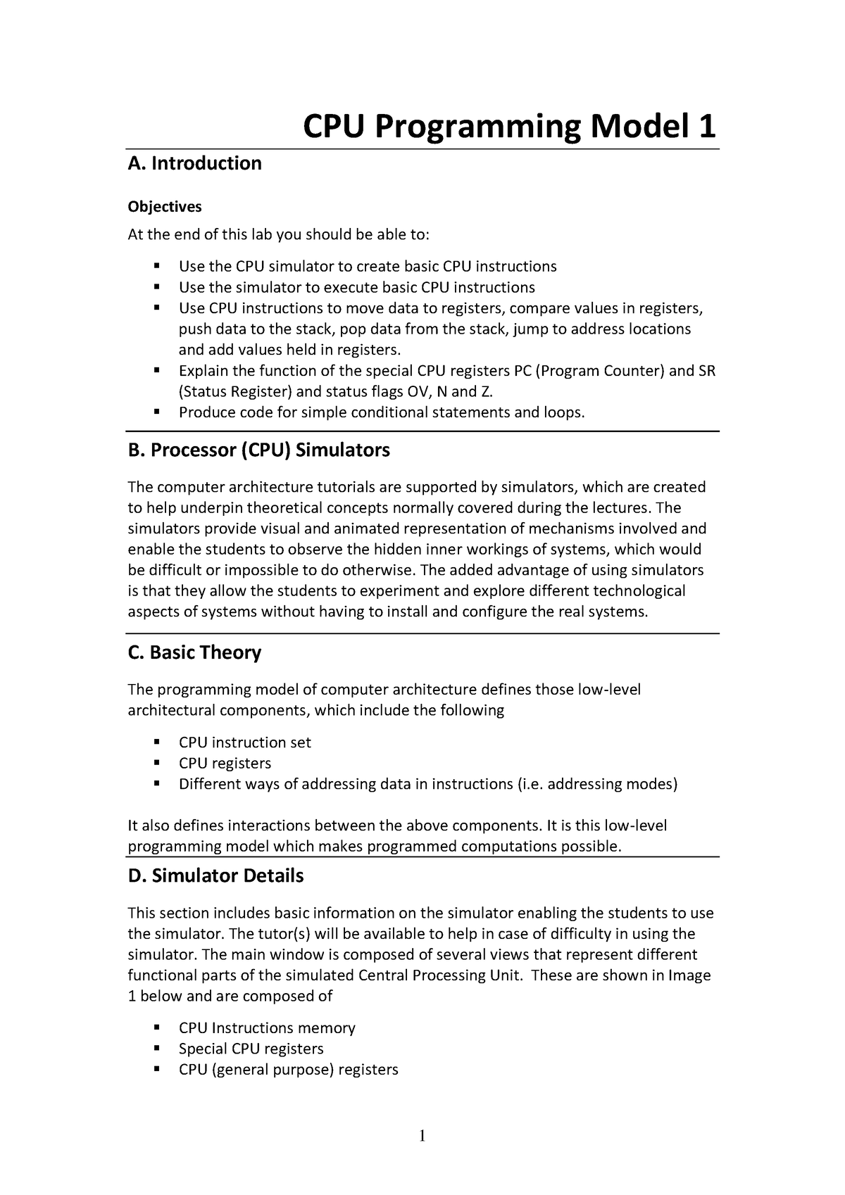 Programming-model-1 Tutorial - CPU Programming Model 1 A. Introduction ...