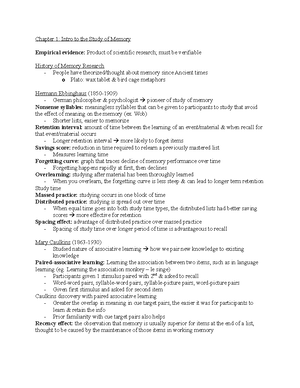 Chapter 13 - Memory Improvement & Learning Efficiency - Chapter 13 ...