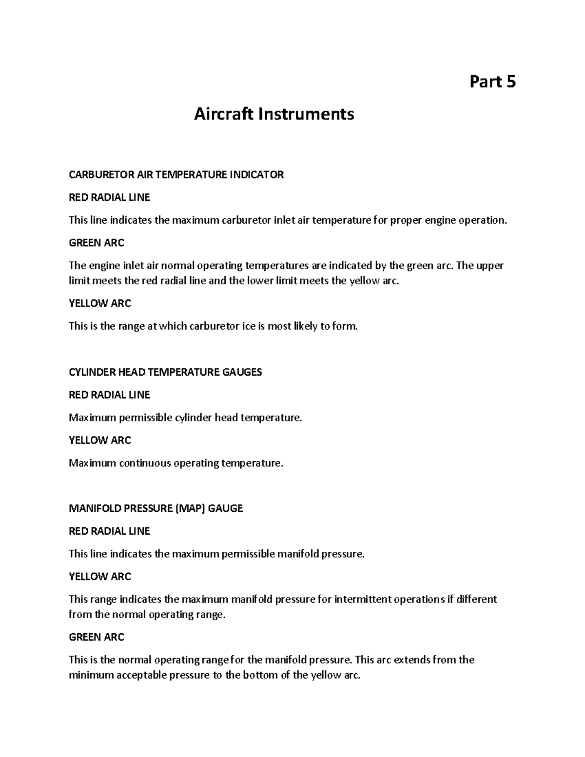 Aircraft Instruments Part 5 Aircraft Instruments SystemLE UPHSD