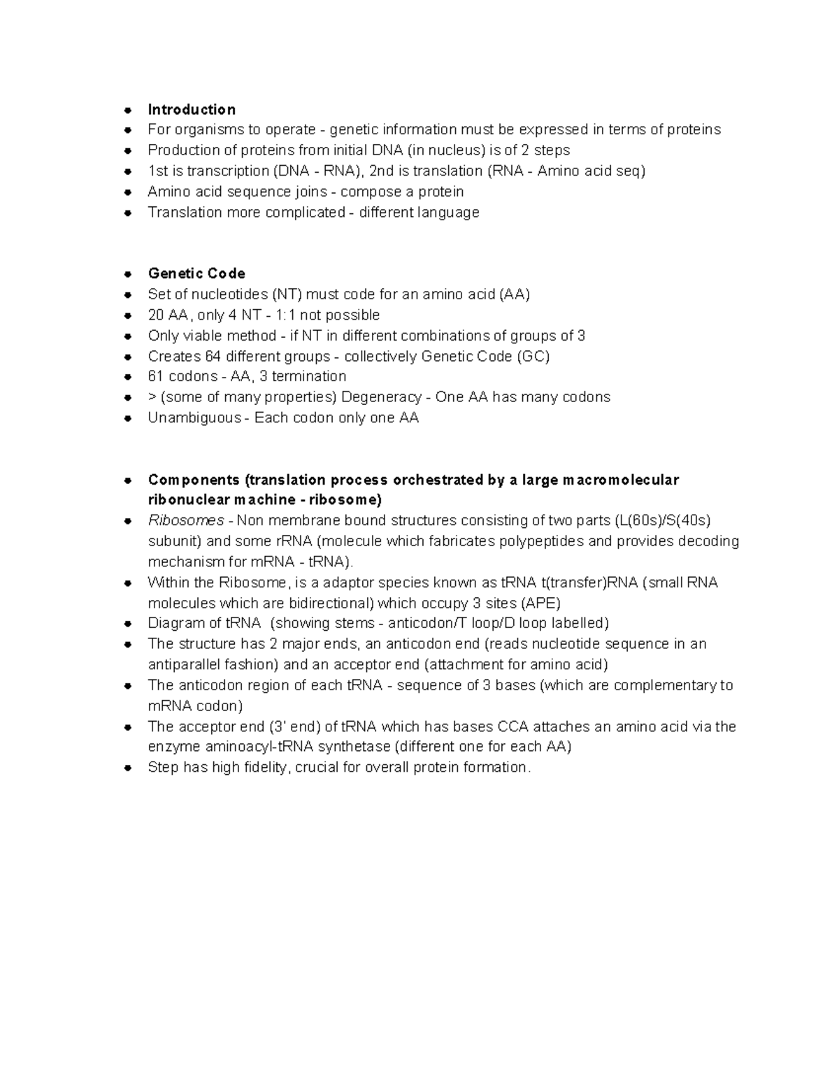 (1 - Lecture notes on Translation for Biomedical Science - Introduction ...