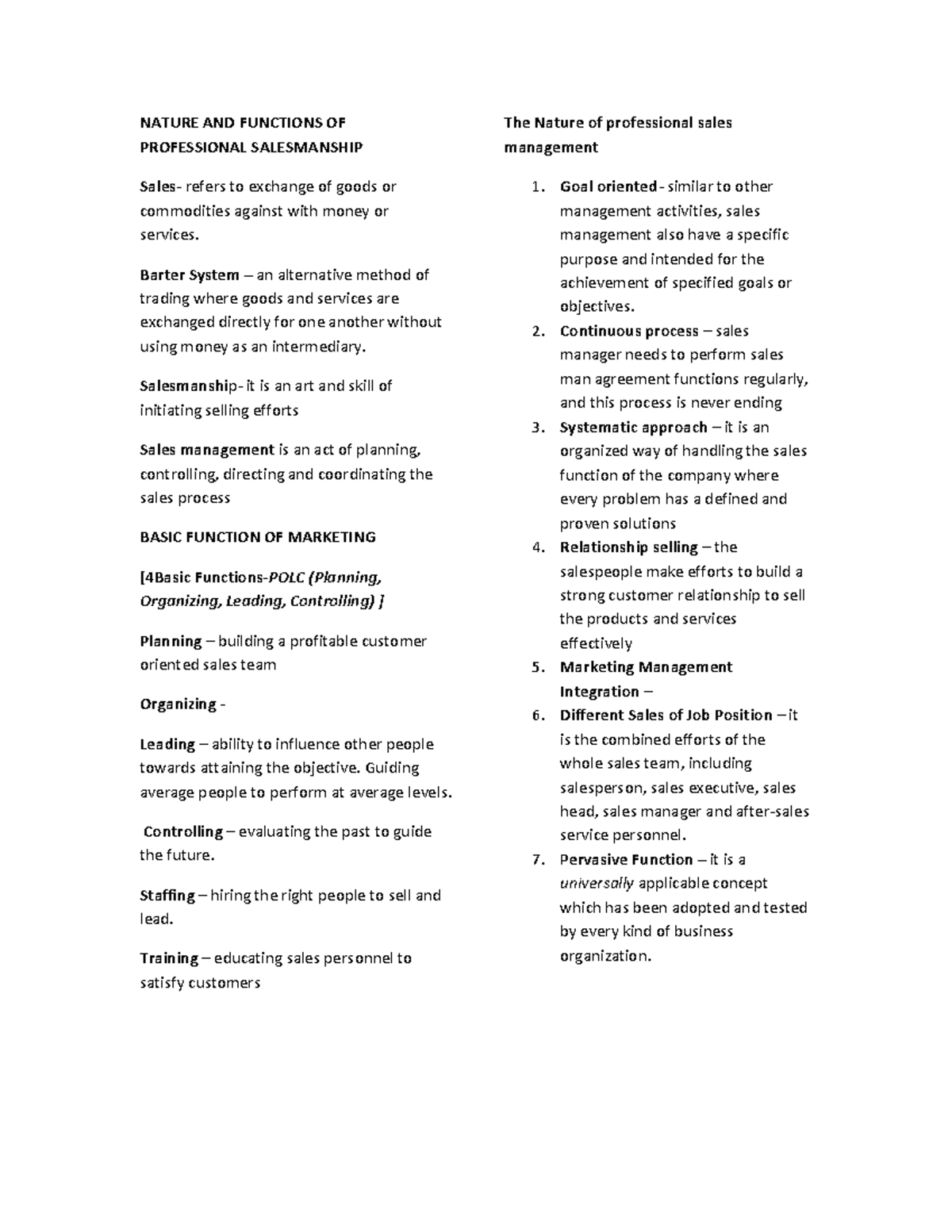 Discussion Notes-Midterm - NATURE AND FUNCTIONS OF PROFESSIONAL ...