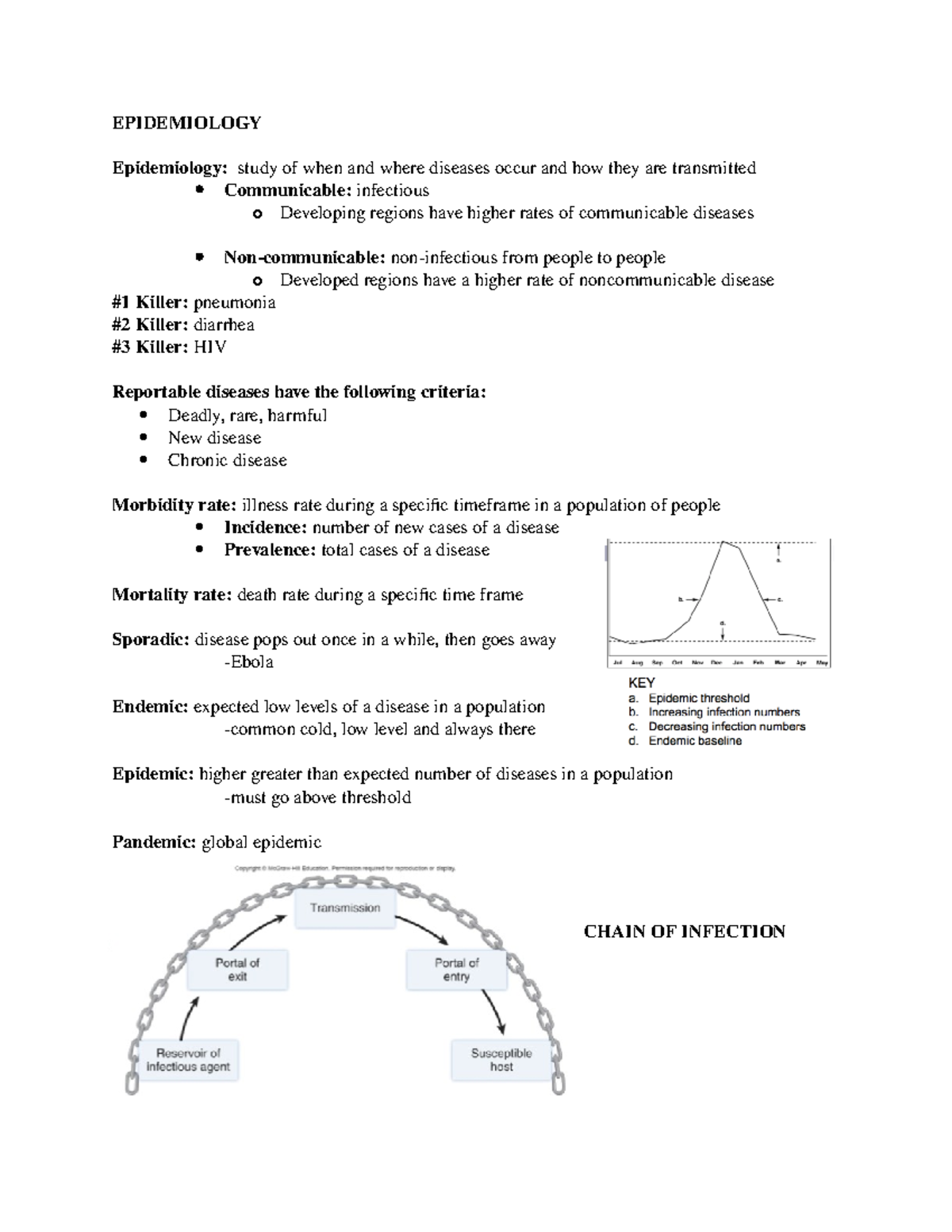 Epidemiology study guide - EPIDEMIOLOGY Epidemiology: study of when and ...