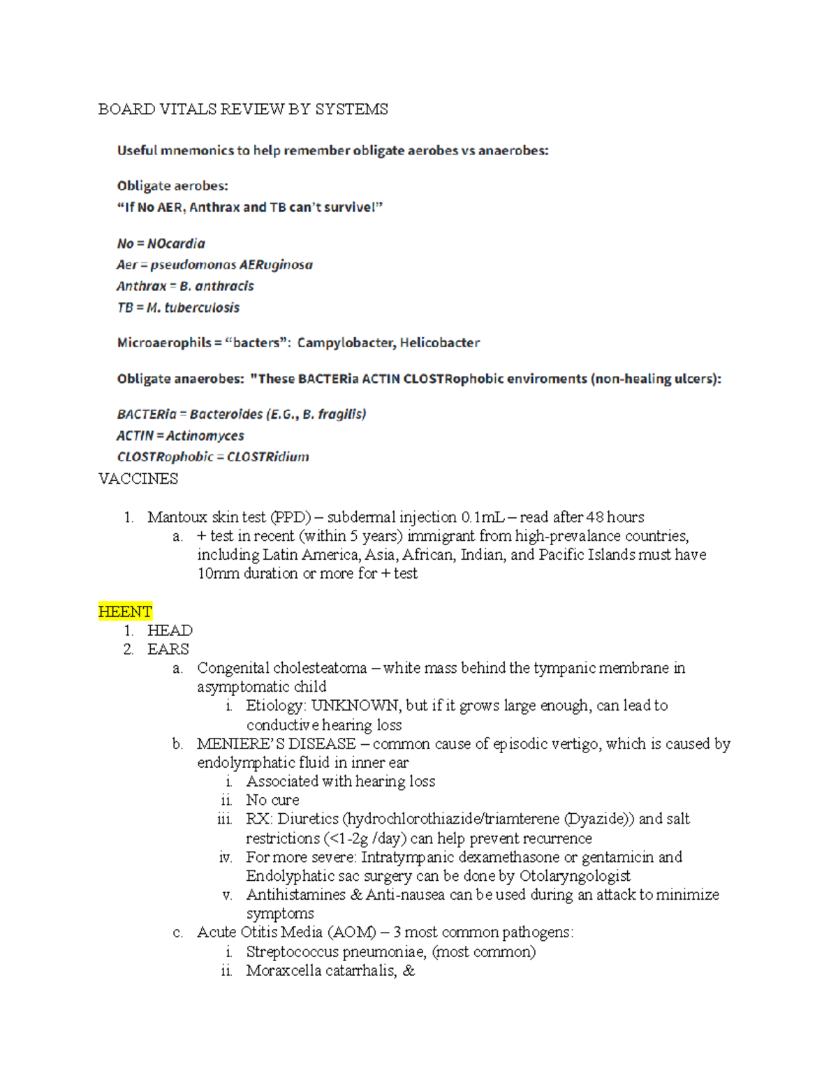 Board Vitals Review BY Systems BOARD VITALS REVIEW BY SYSTEMS VACCINES Mantoux skin test (PPD