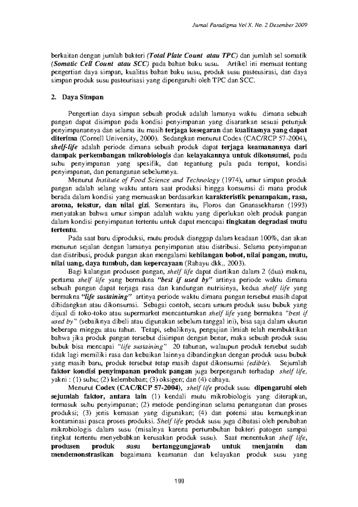Analisis Daya Simpan Produk Susu Pasteurisasi Berdasarkan Kualitas