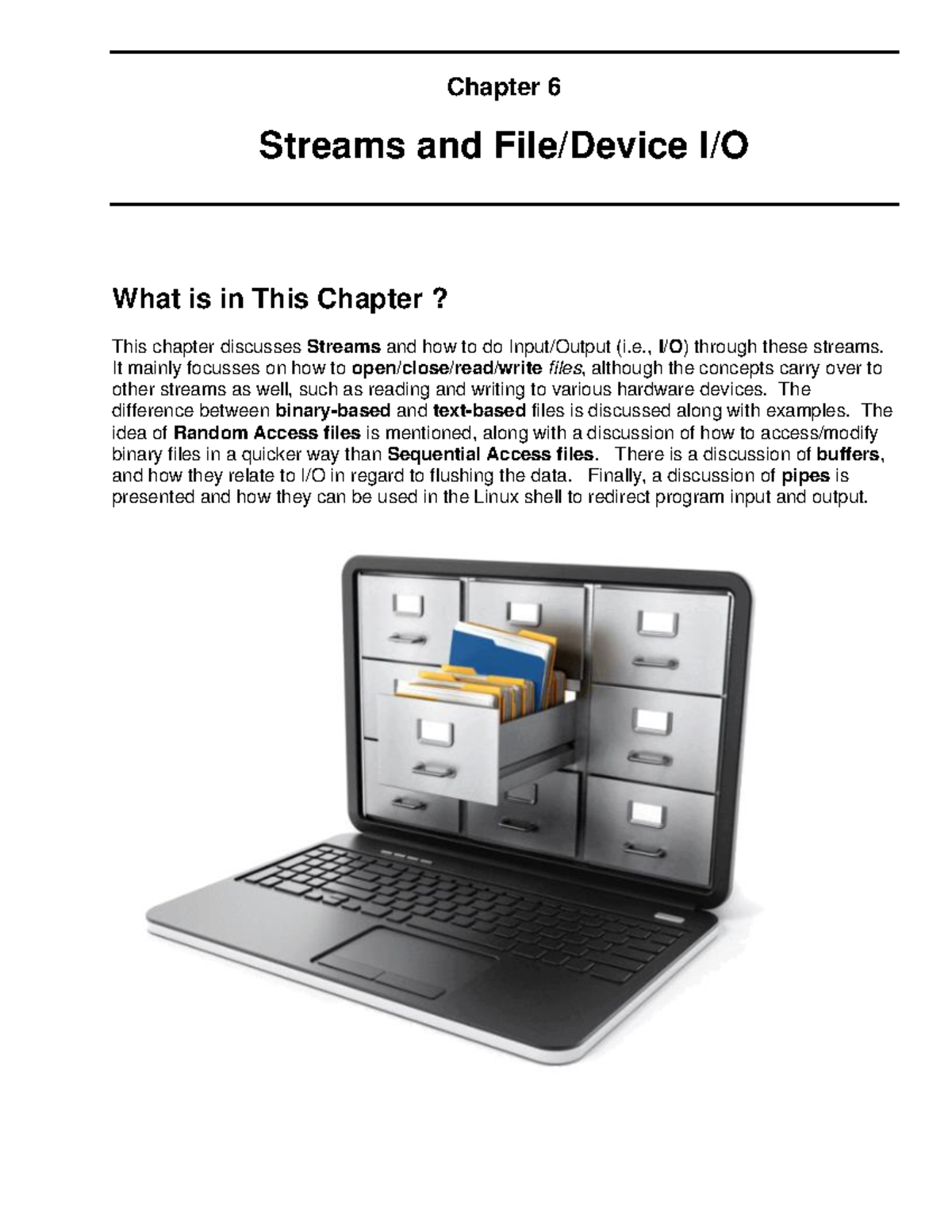 COMP2401 Ch6 Streams And File IO - Chapter 6 Streams and File/Device I ...