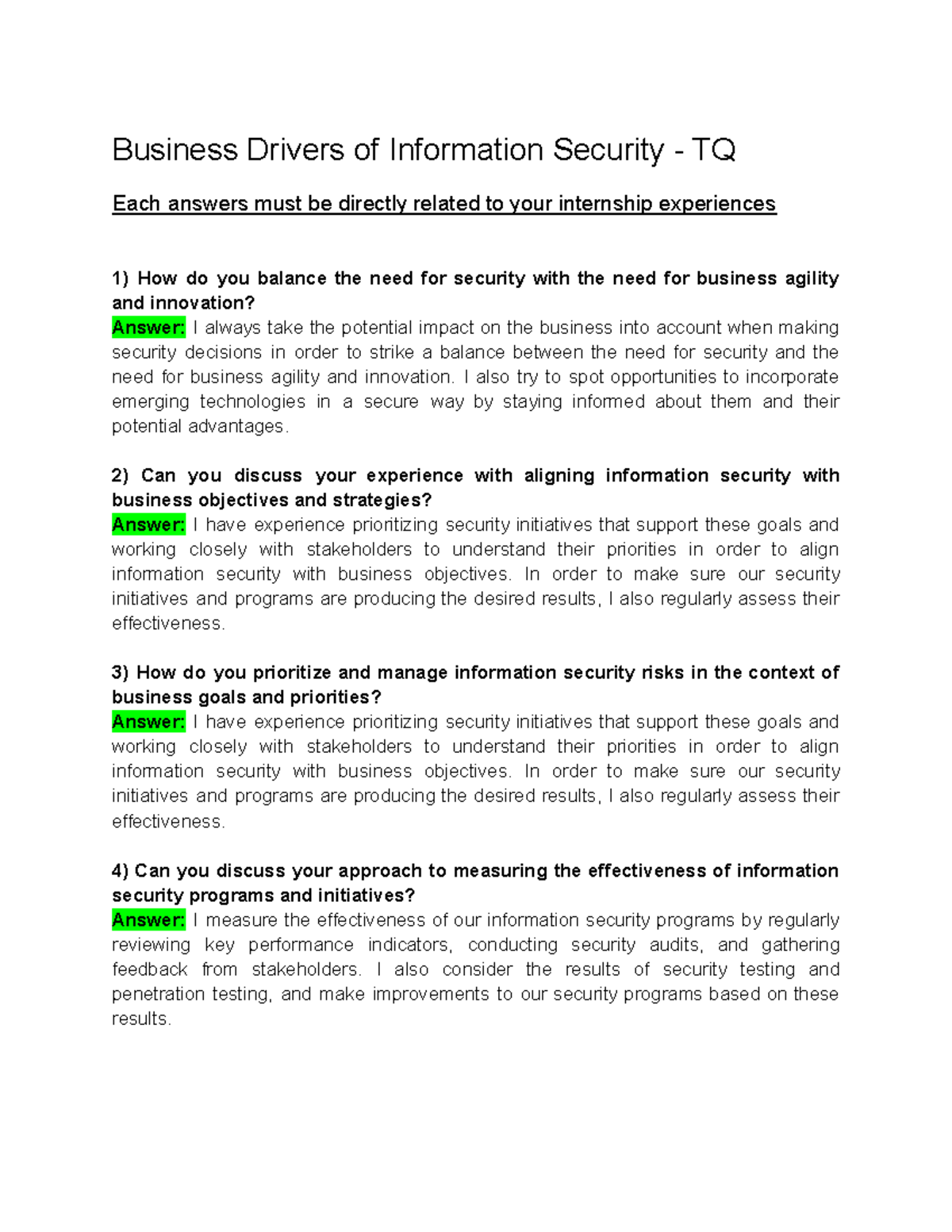 Business Drivers of Information Security - I also try to spot ...