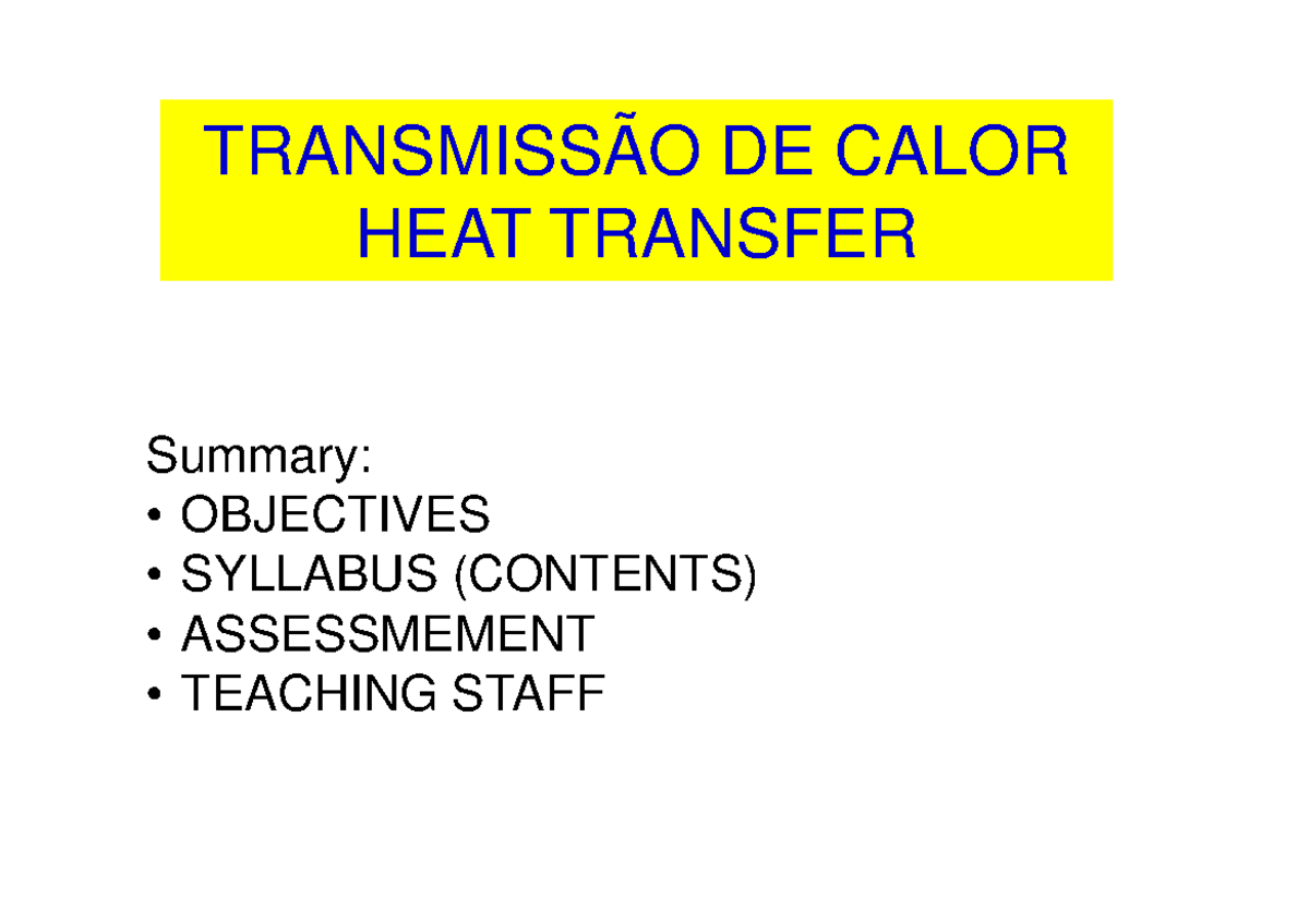 Tipos De Transmissão De Calor - MAGEDU