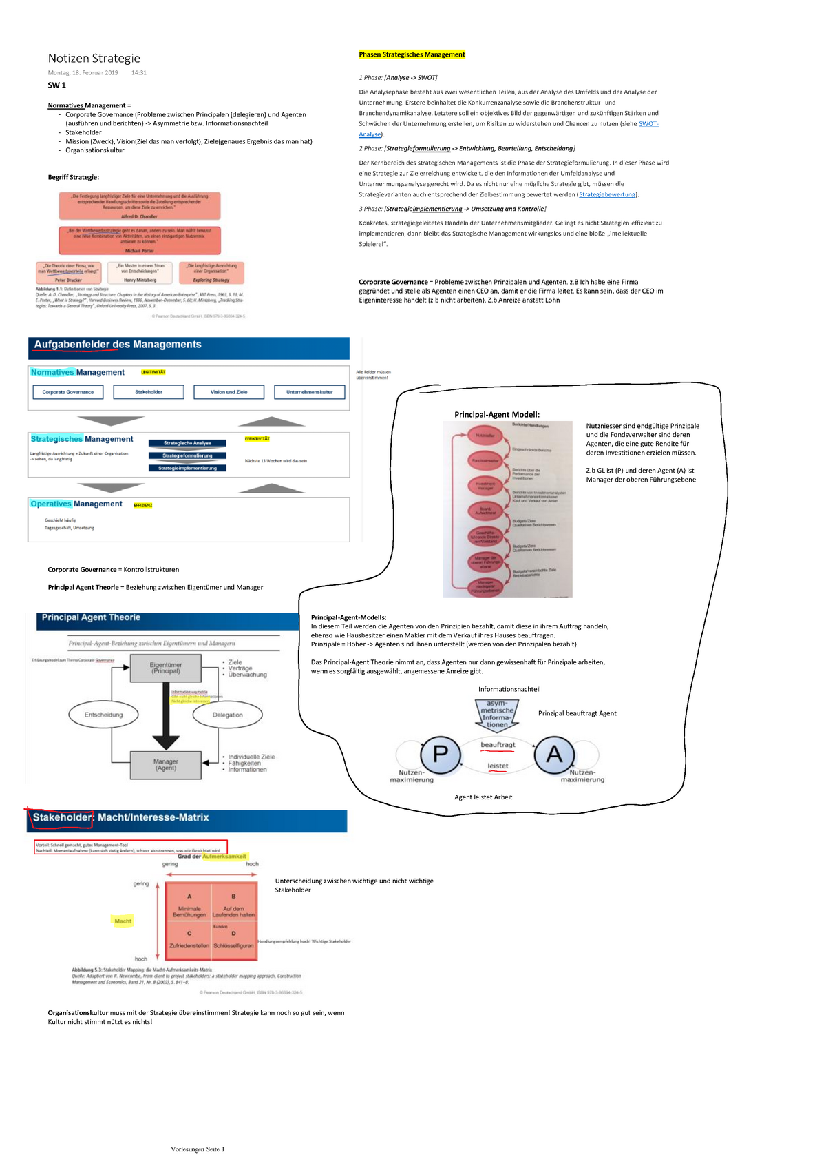 Notizen Strategie Zusammenfassung Strategisches Management Studocu