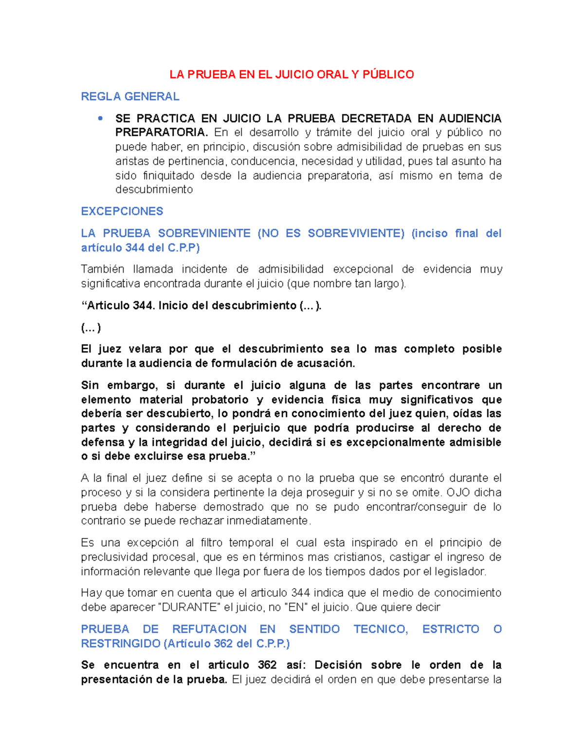 LA Prueba EN EL Juicio ORAL Y Público - LA PRUEBA EN EL JUICIO ORAL Y ...