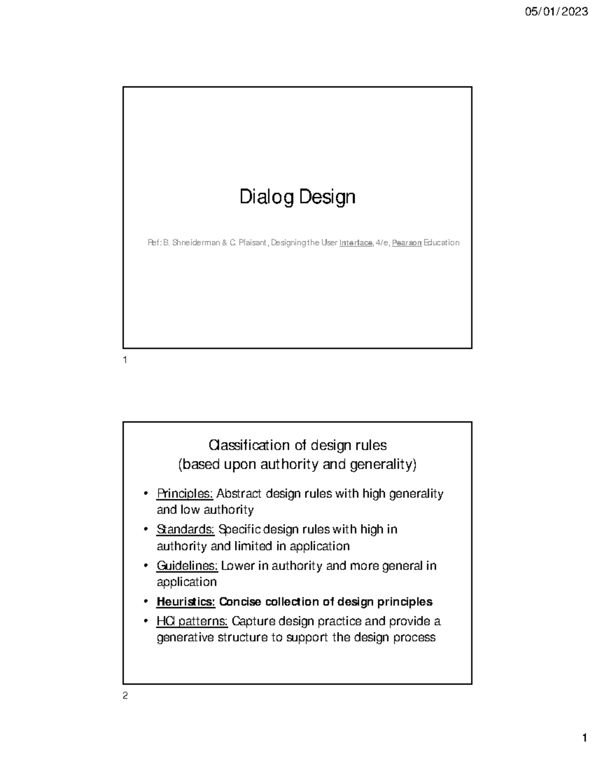 10-dialog Design Heuristics - Dialog Design Ref: B. Shneiderman & C ...