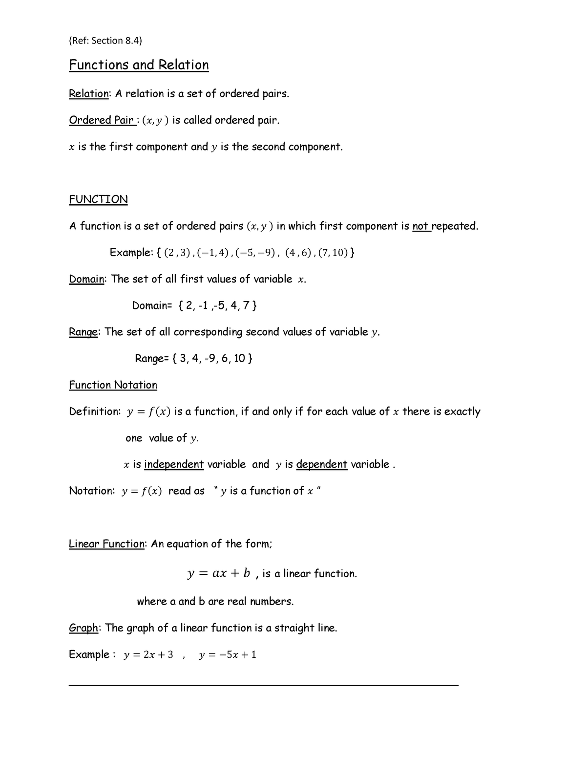 Functions And Relations Math Is Fun