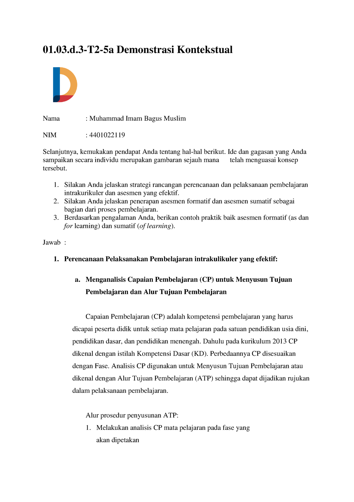 Demonstrasi Kontekstual Topik 2 - 01.03.d-T2-5a Demonstrasi Kontekstual ...