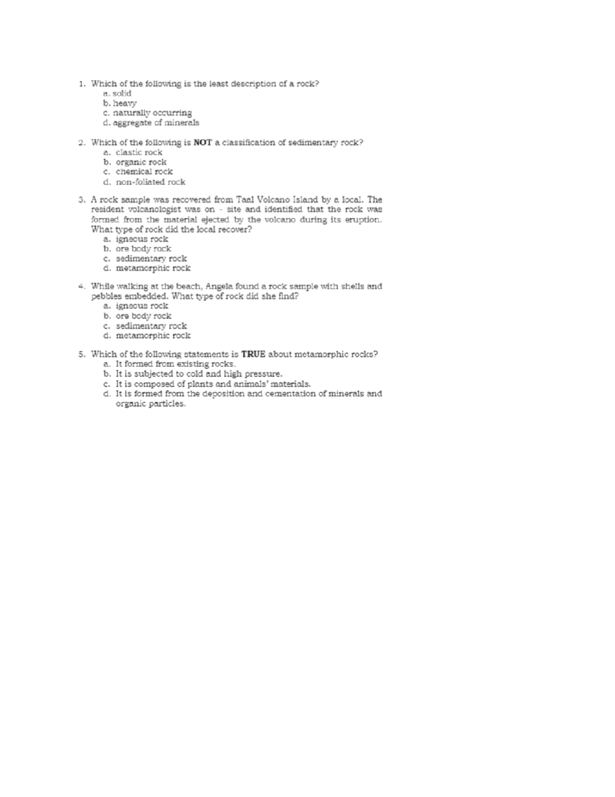 types-of-rocks-quiz-aaa-bachelor-of-secondary-education-studocu