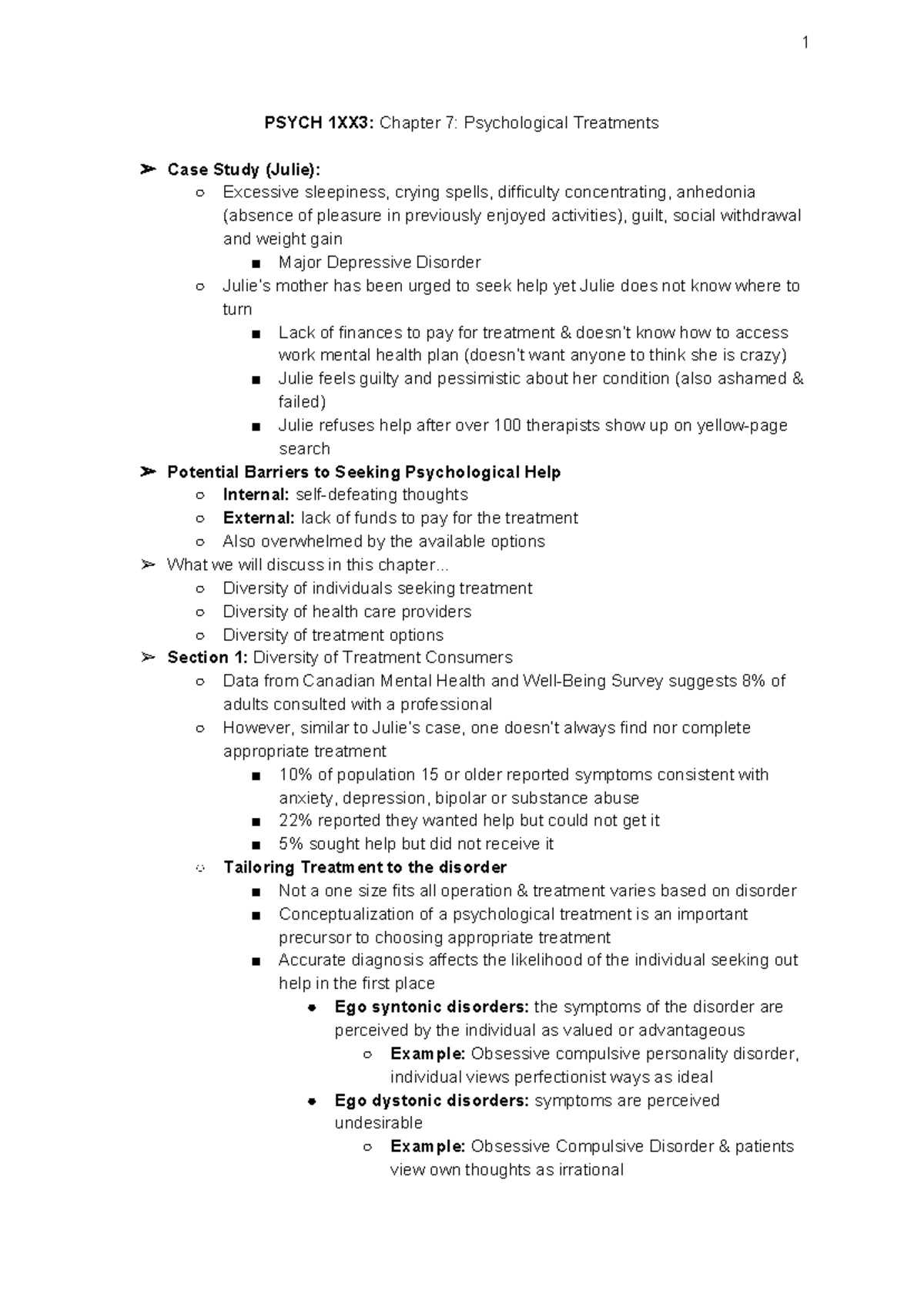 Psych-1XX3 -Chapter-7 -Psychological-Treatments - 1 PSYCH Chapter 7 ...