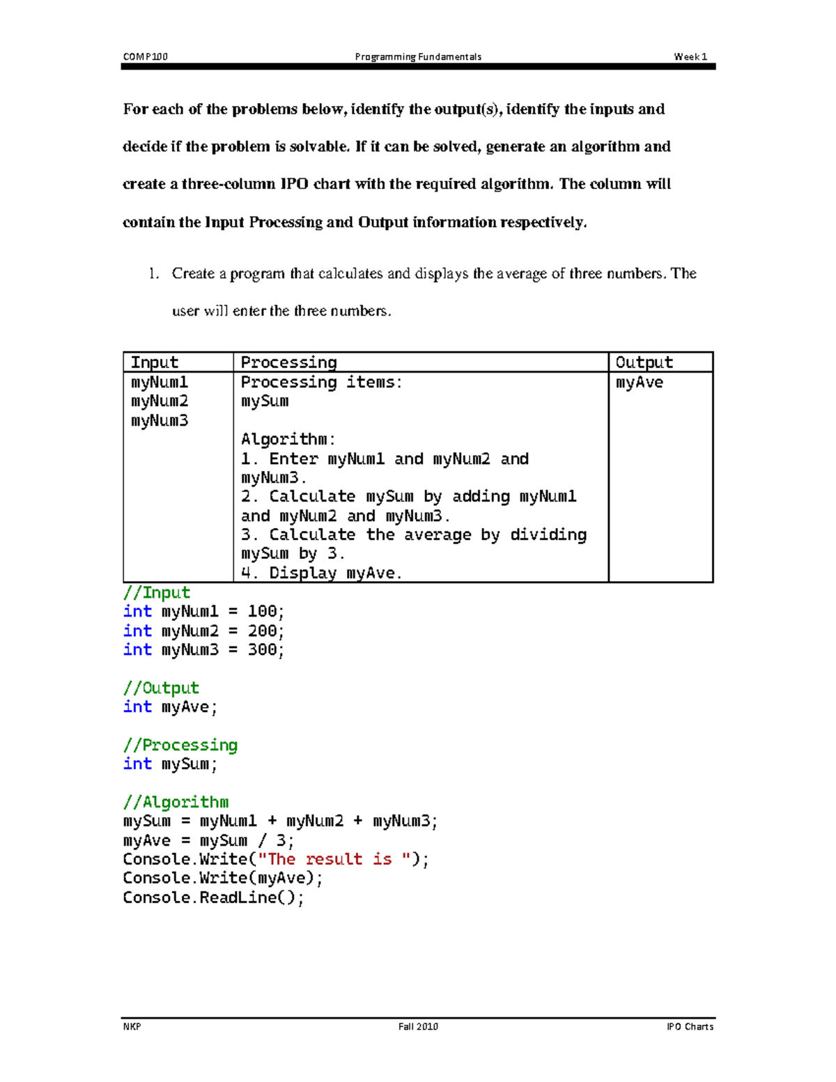 wk01-ipo-charts-exercise-01-comp-100-programming-c-week-1-for-each