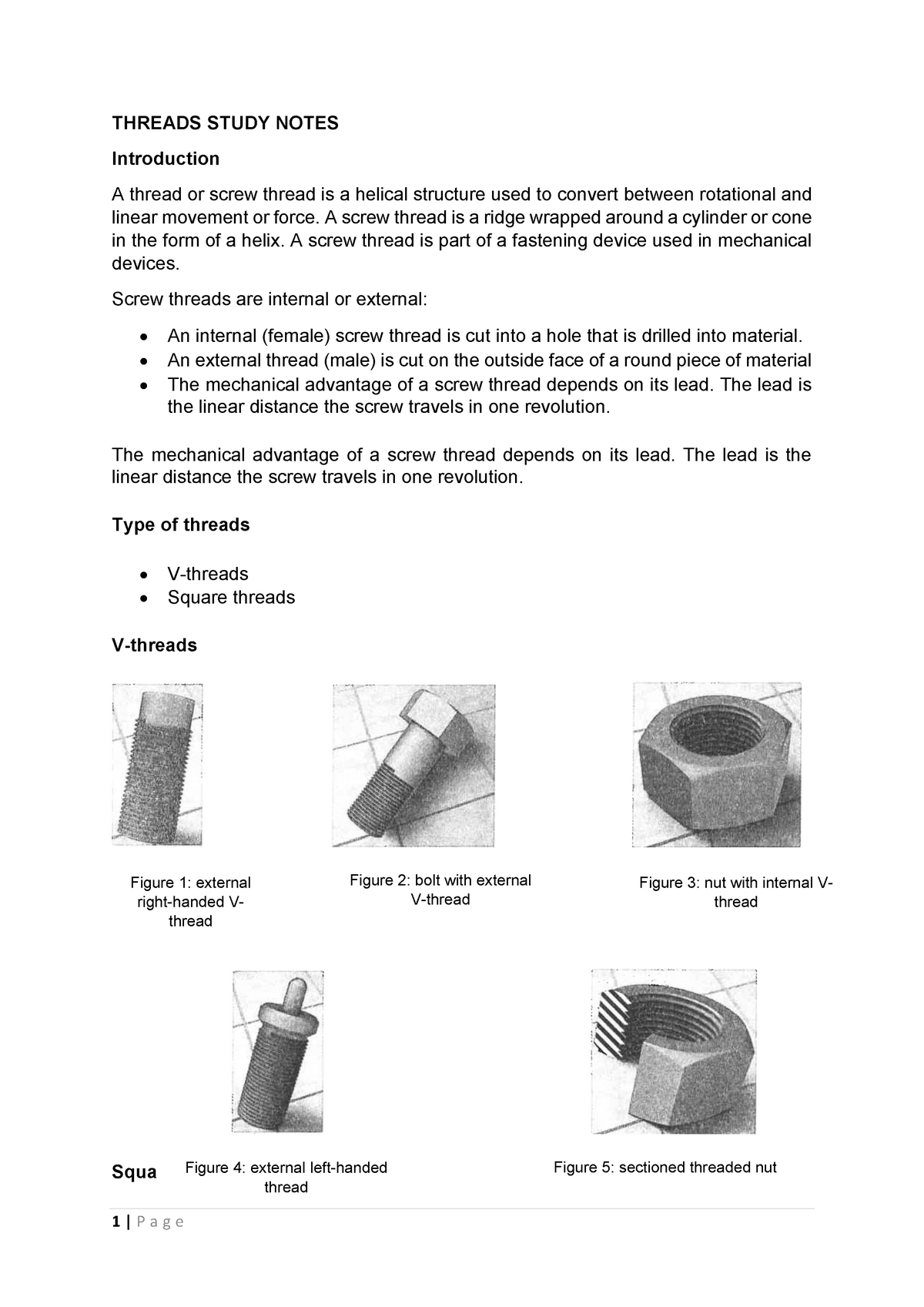 Threads Study Notes - THREADS STUDY NOTES Introduction A Thread Or ...