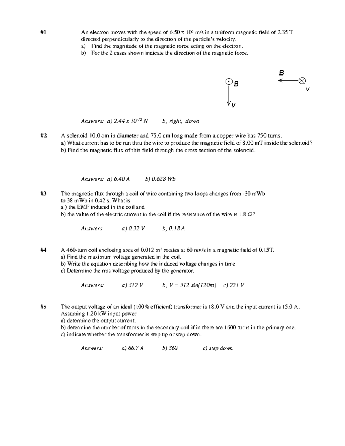 Test 3 Sample Problems - Practice questions for exam 3. - #1 An ...