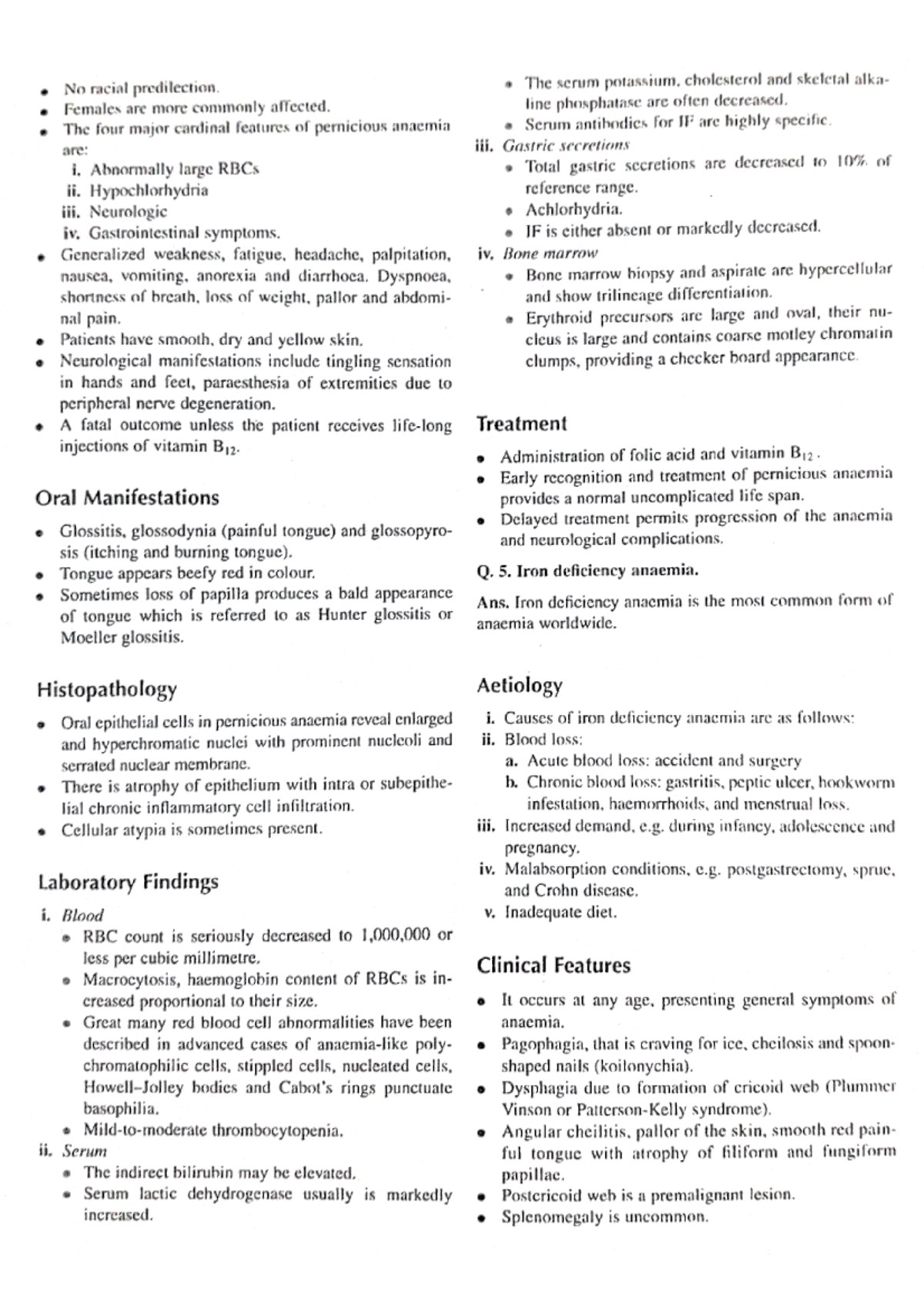 Clinical features, oral manifestation, histopathology, laboratory