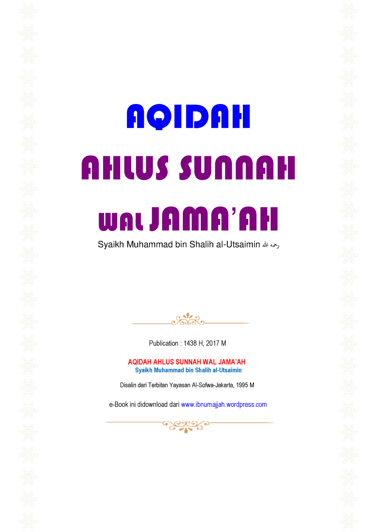 Aqidah-ahlus-sunnah-wal-jama-ah - AQIDAH AHLUS SUNNAH WAL JAMA’AH ...