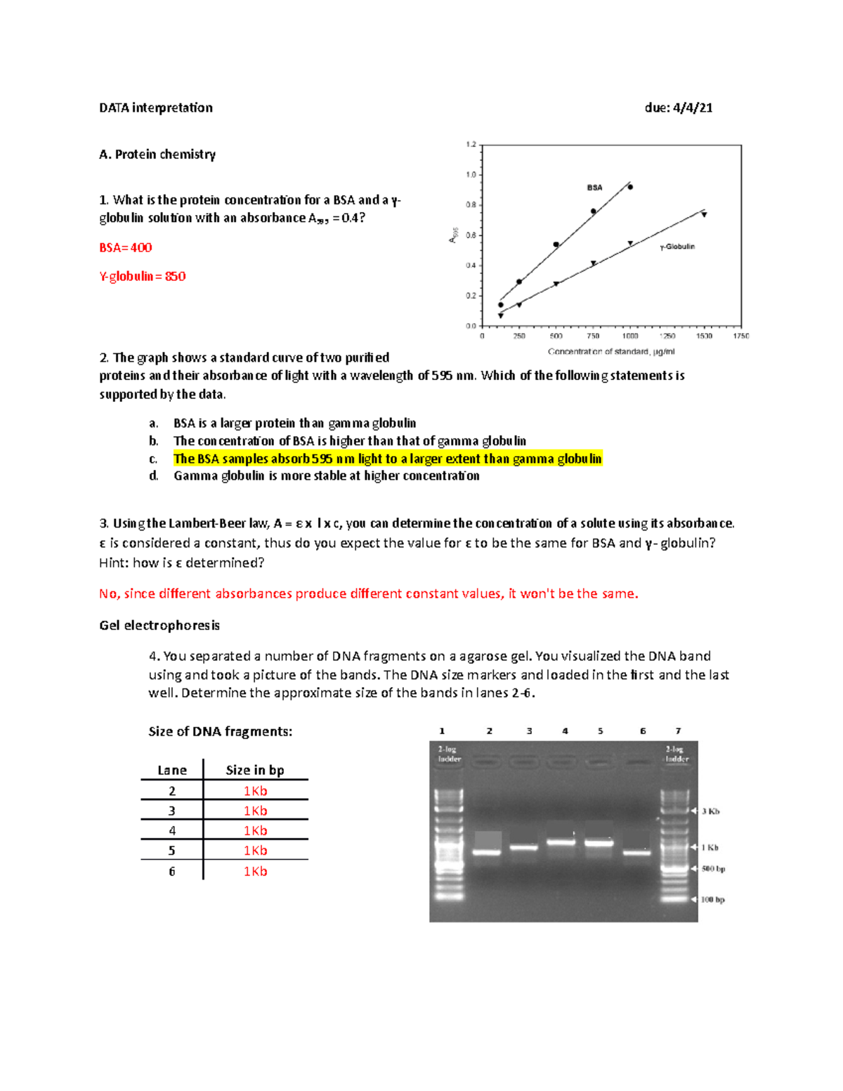 Data Interpretation Assignment 1 Data Interpretation Due 4 4 A