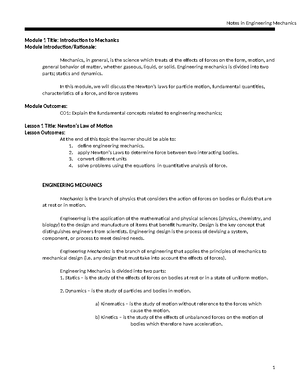 Module 2- resultant of force system - Module 2 Title: Resultant of ...
