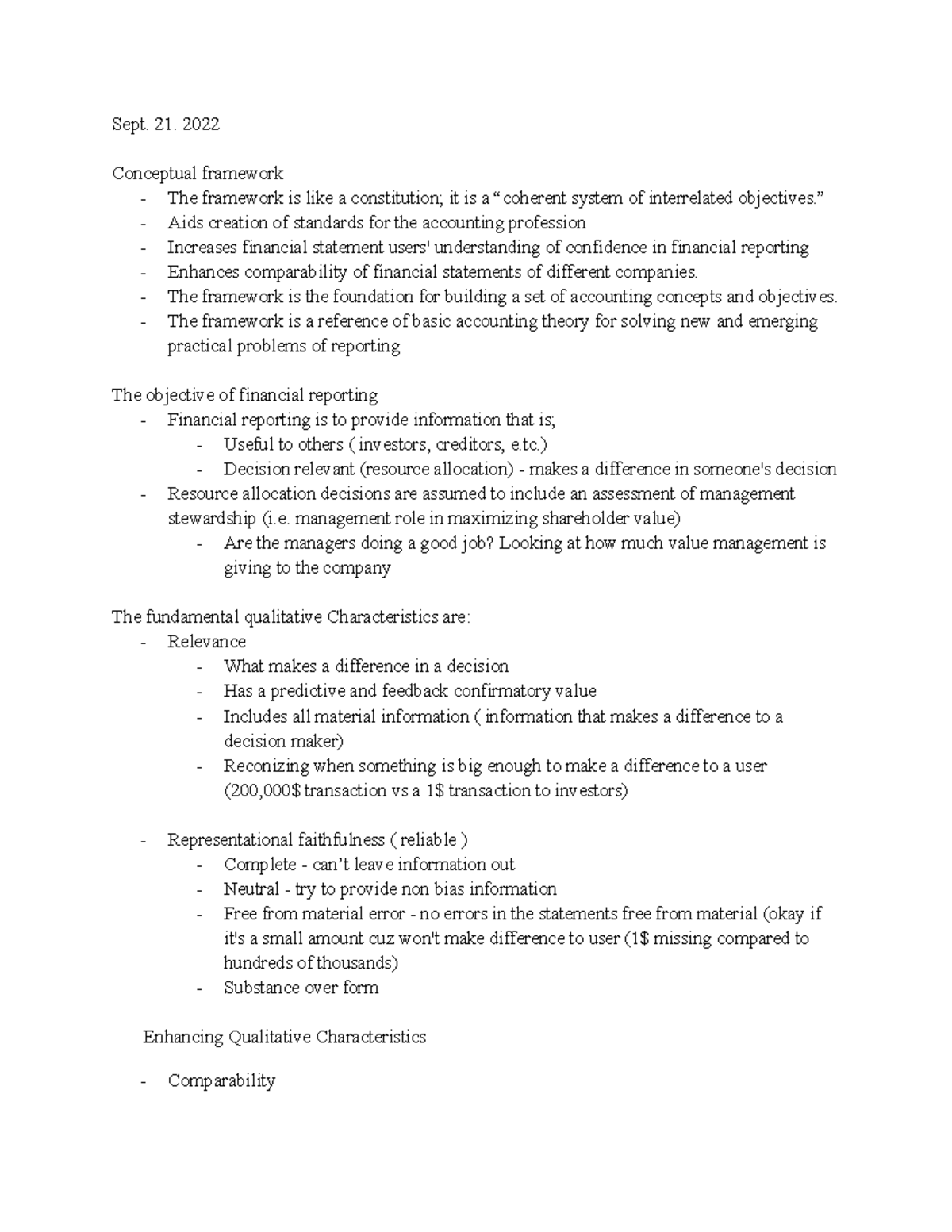MOS 1023 - Week 2 - Course notes from the lecture - Sept. 21. 2022 ...