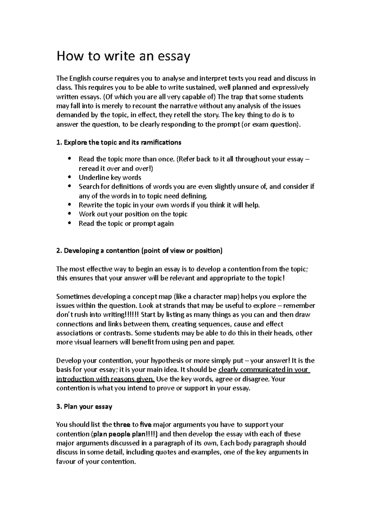 How-to-write-an-essay-and-TEEL 1 - How to write an essay The English ...