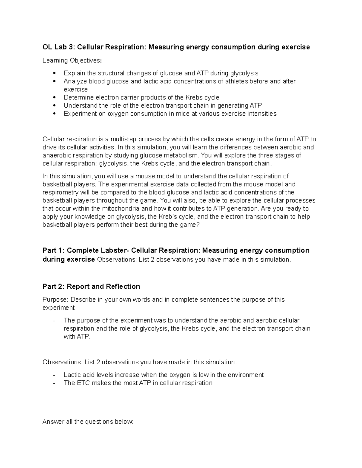 Final LABS BIOS256 Labs Week 3 lab - OL Lab 3: Cellular Respiration ...