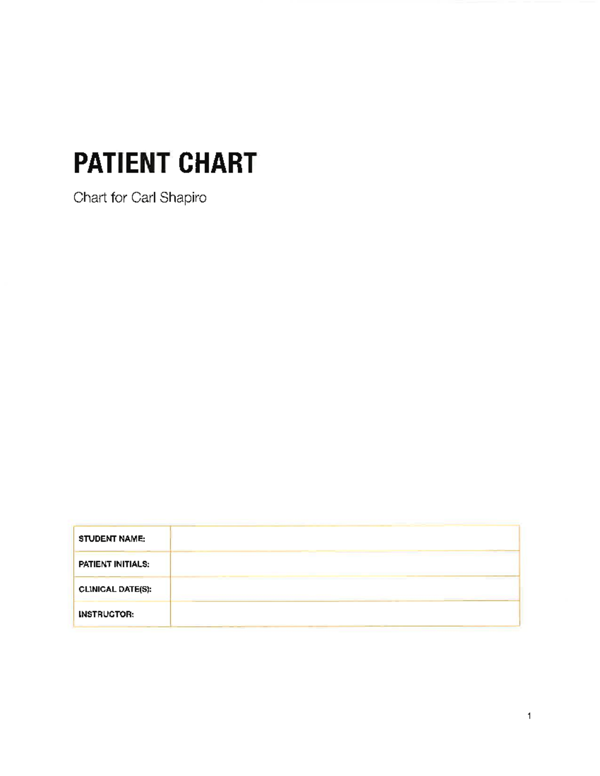 Carl sharpiro student chart Fall 2023 - RN 2140 - Studocu