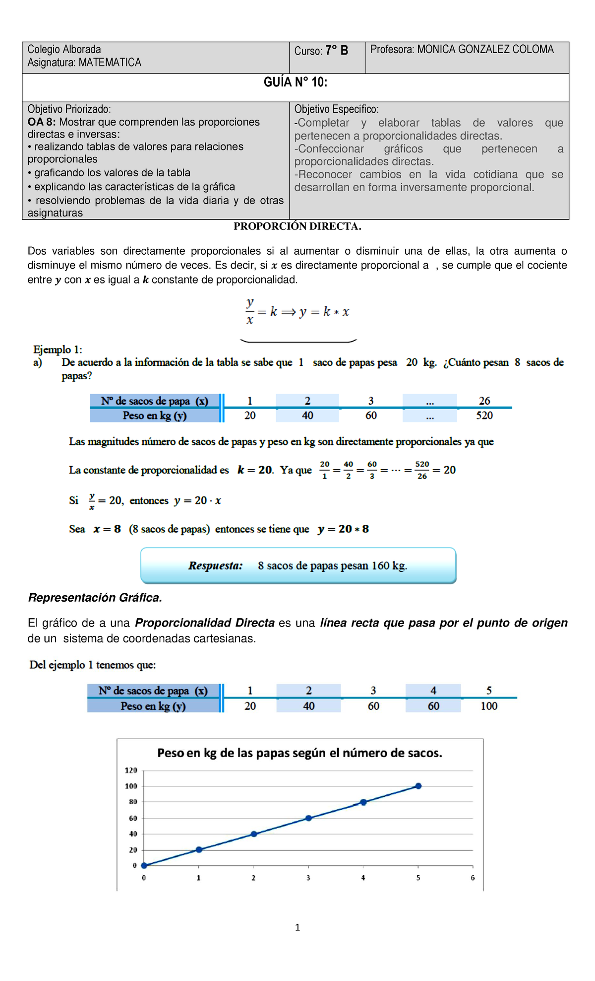 GUIA 10 Matematica 7°B - Matemática - 1 Colegio Alborada Asignatura ...