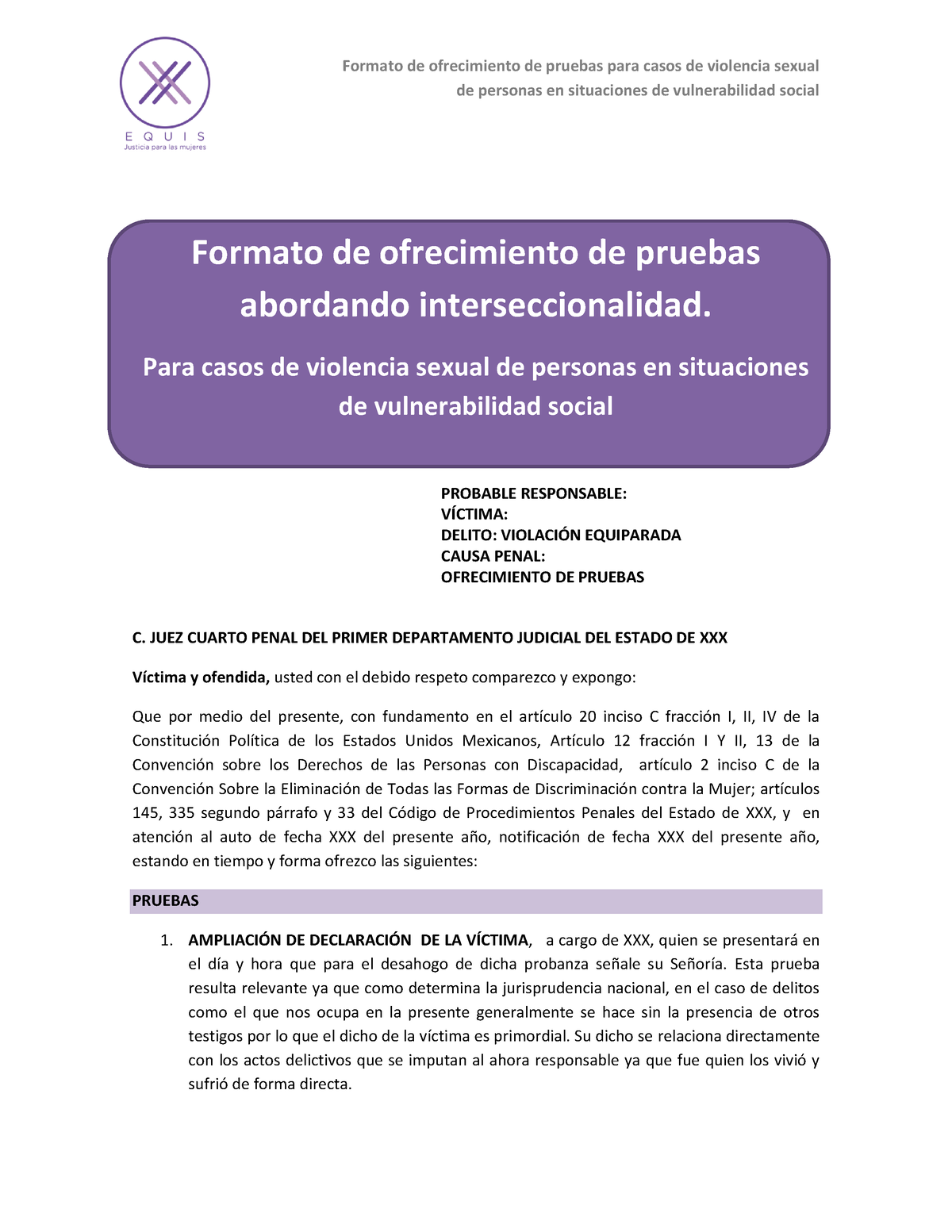 Ofrecimento Pruebas Vict Sex De Personas En Situaciones De Vulnerabilidad Social Formato De 7737