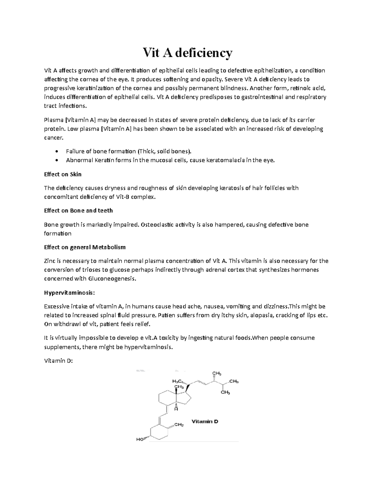 Vit A deficiency - Vit A deficiency Vit A affects growth and ...