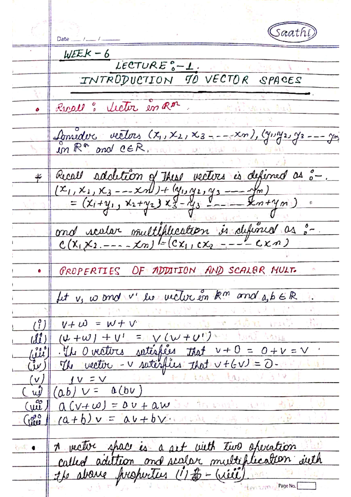 Maths 2 Week 5-7 - Mathematics 2 For Data Science Notes - Mathematics 