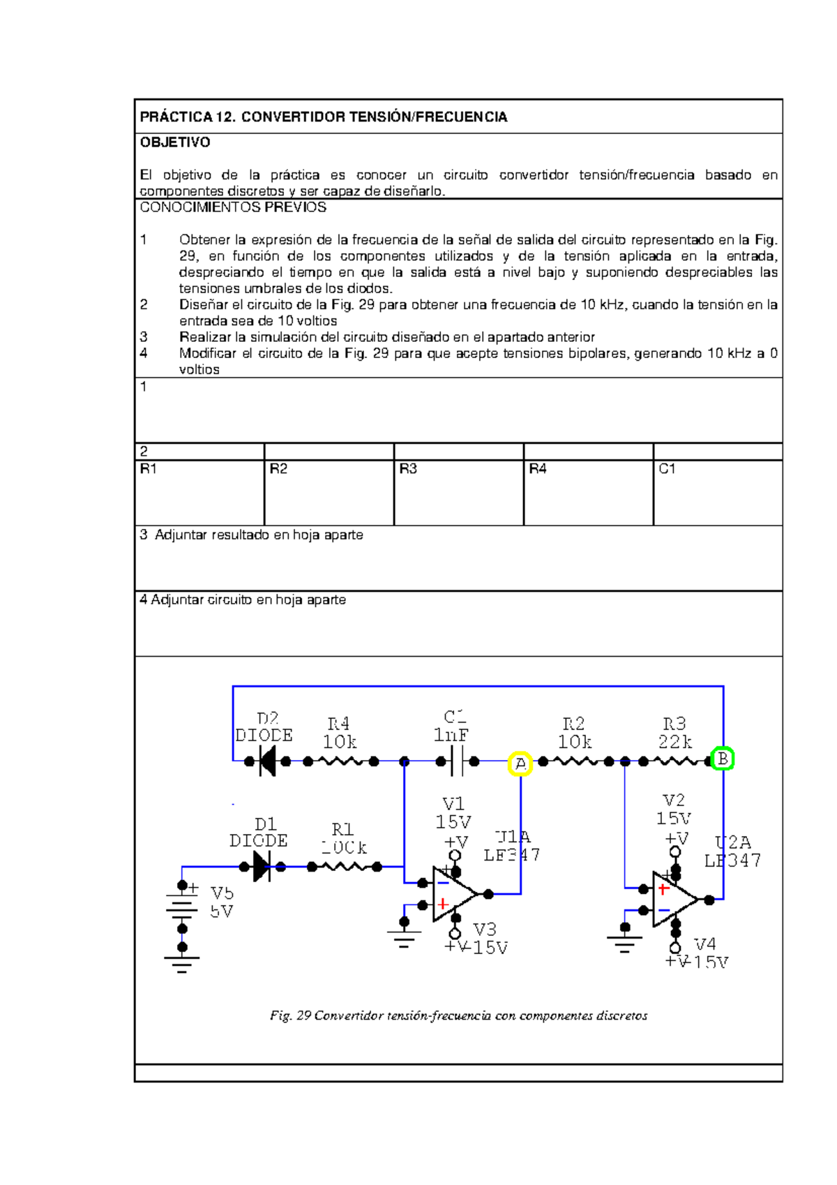 Convertidores V-F - Alaksjhd jdkkjdbd jsjsbd - PRÁCTICA 12. CONVERTIDOR ...