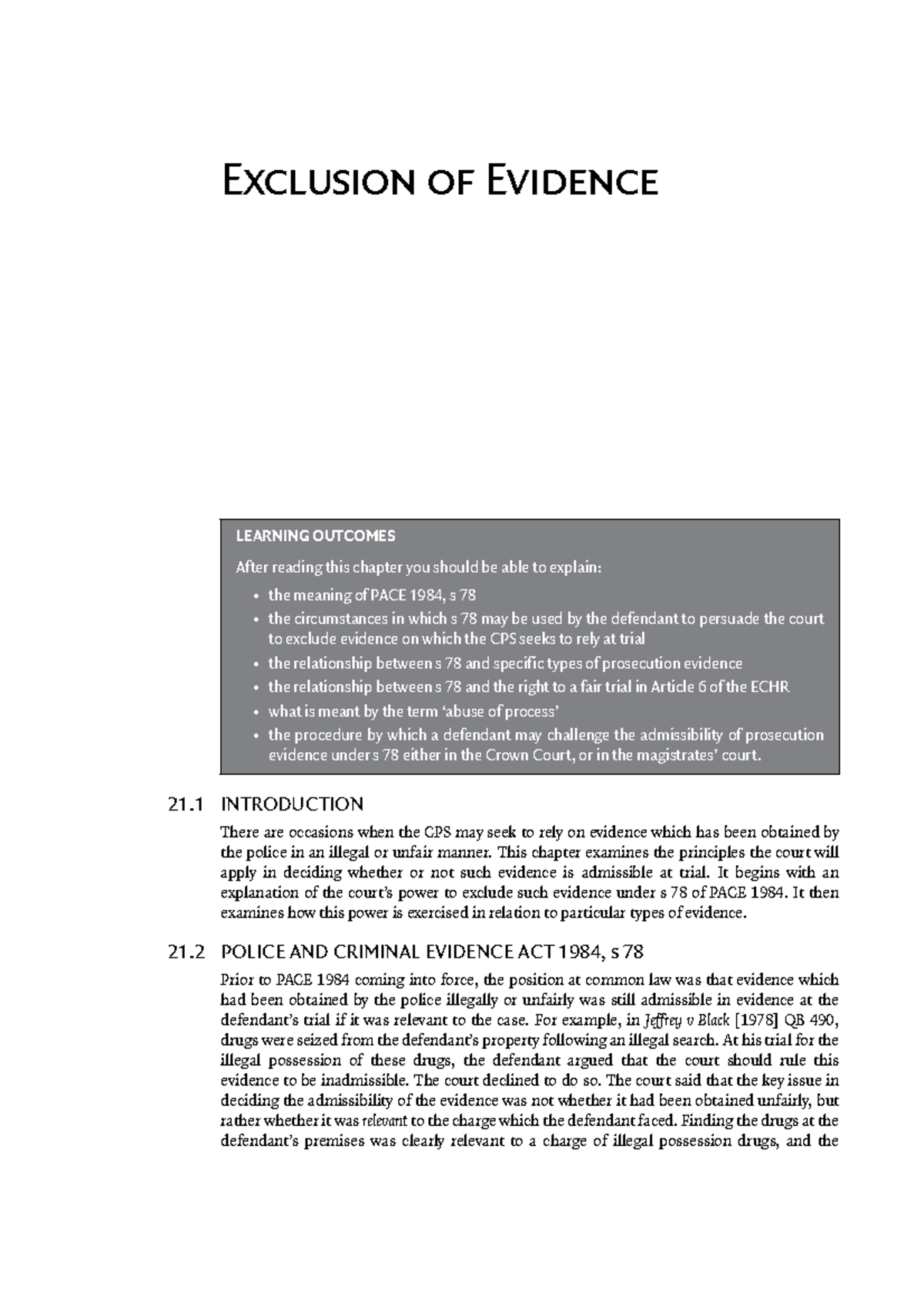 Exclusion of Evidence - This chapter examines the principles the court ...
