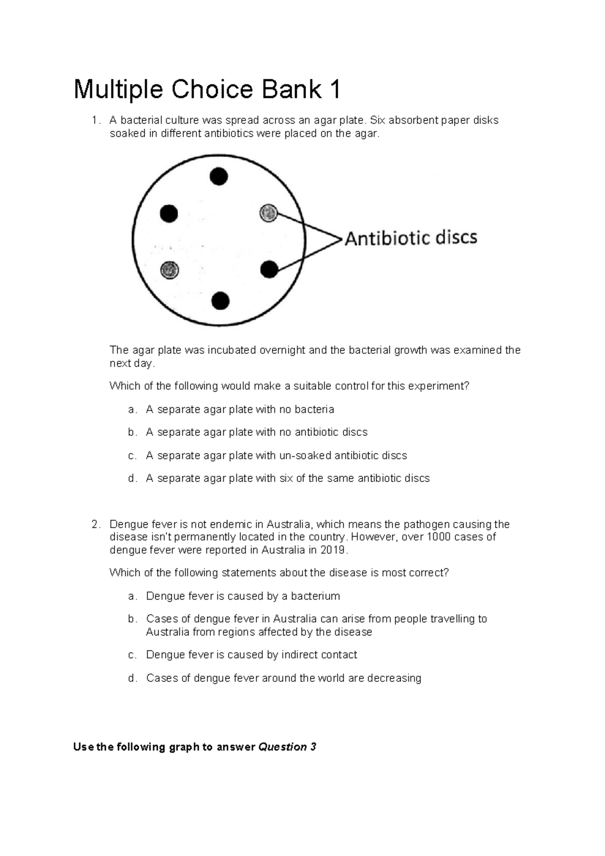 Conquer Biology MCQ + Answers - Multiple Choice Bank 1 A bacterial ...