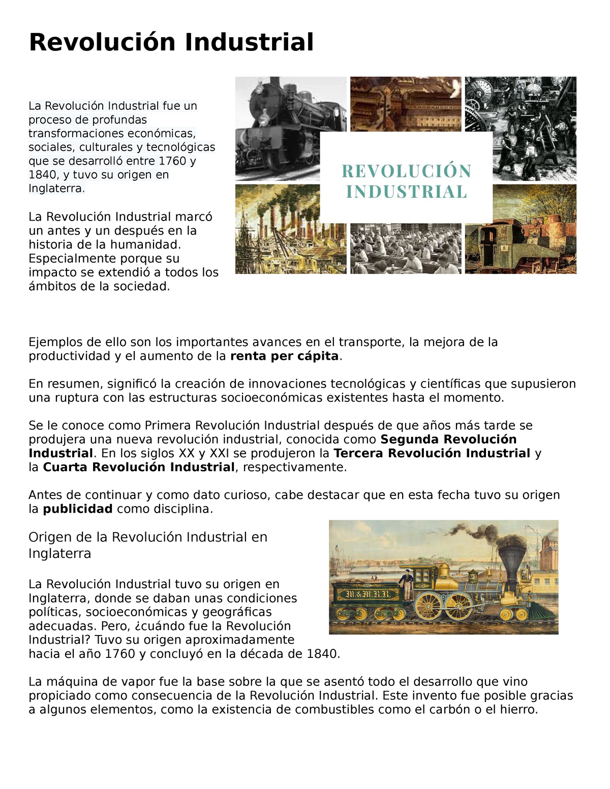 Revolución Industrial La Revolución Industrial Marcó Un Antes Y Un Después En La Historia De 7621