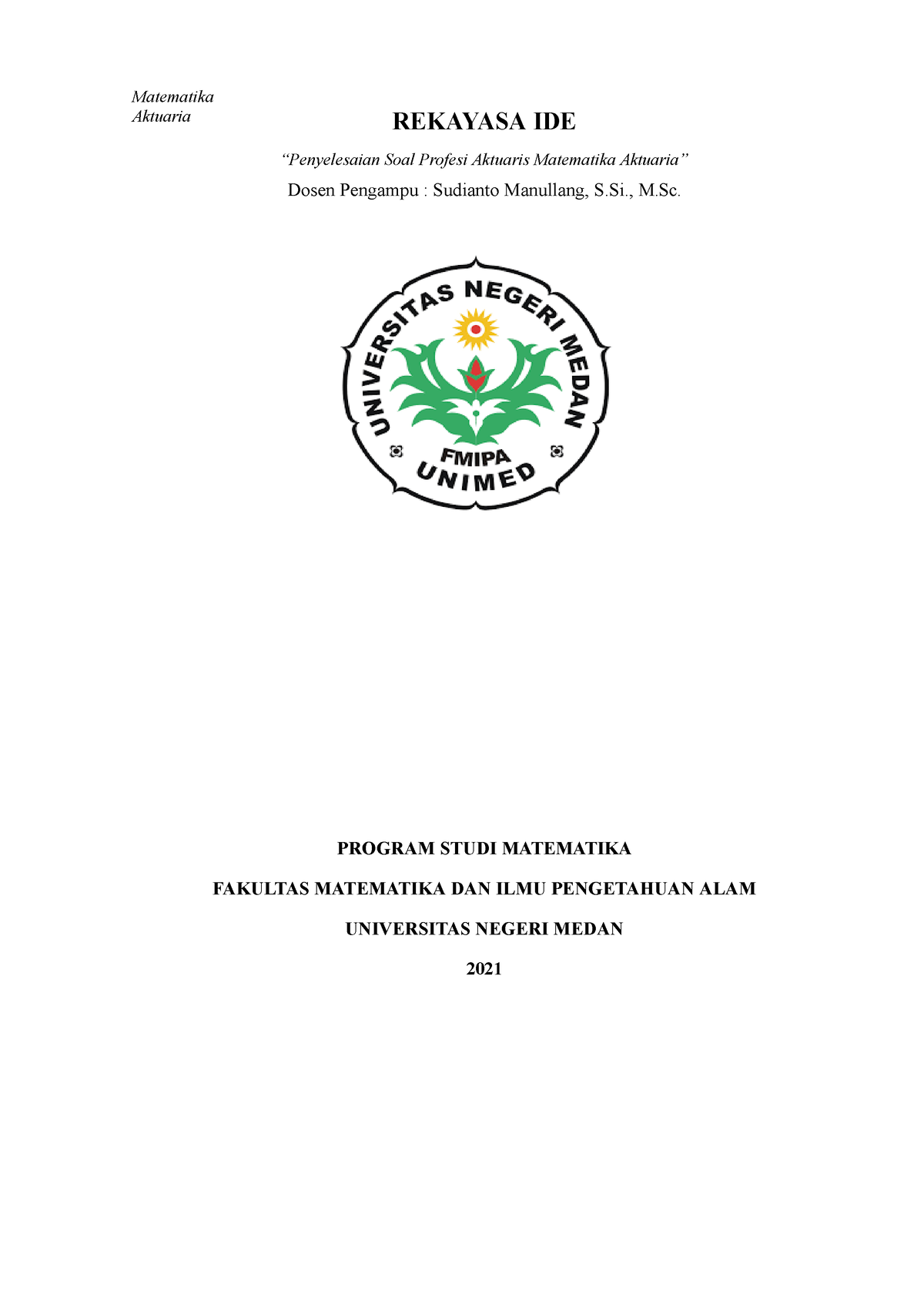 Matematika Aktuaria RI 11 E - Matematika Aktuaria REKAYASA IDE ...