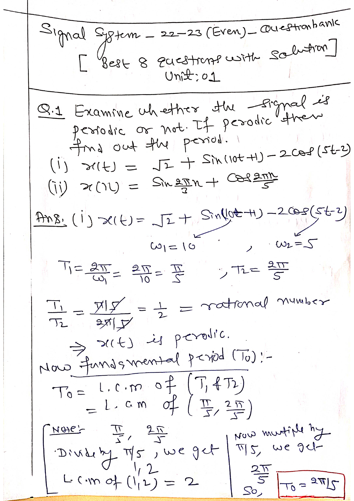 Complete Question Bank With Solution SS - B.Tech CSE (2nd Year) - Studocu