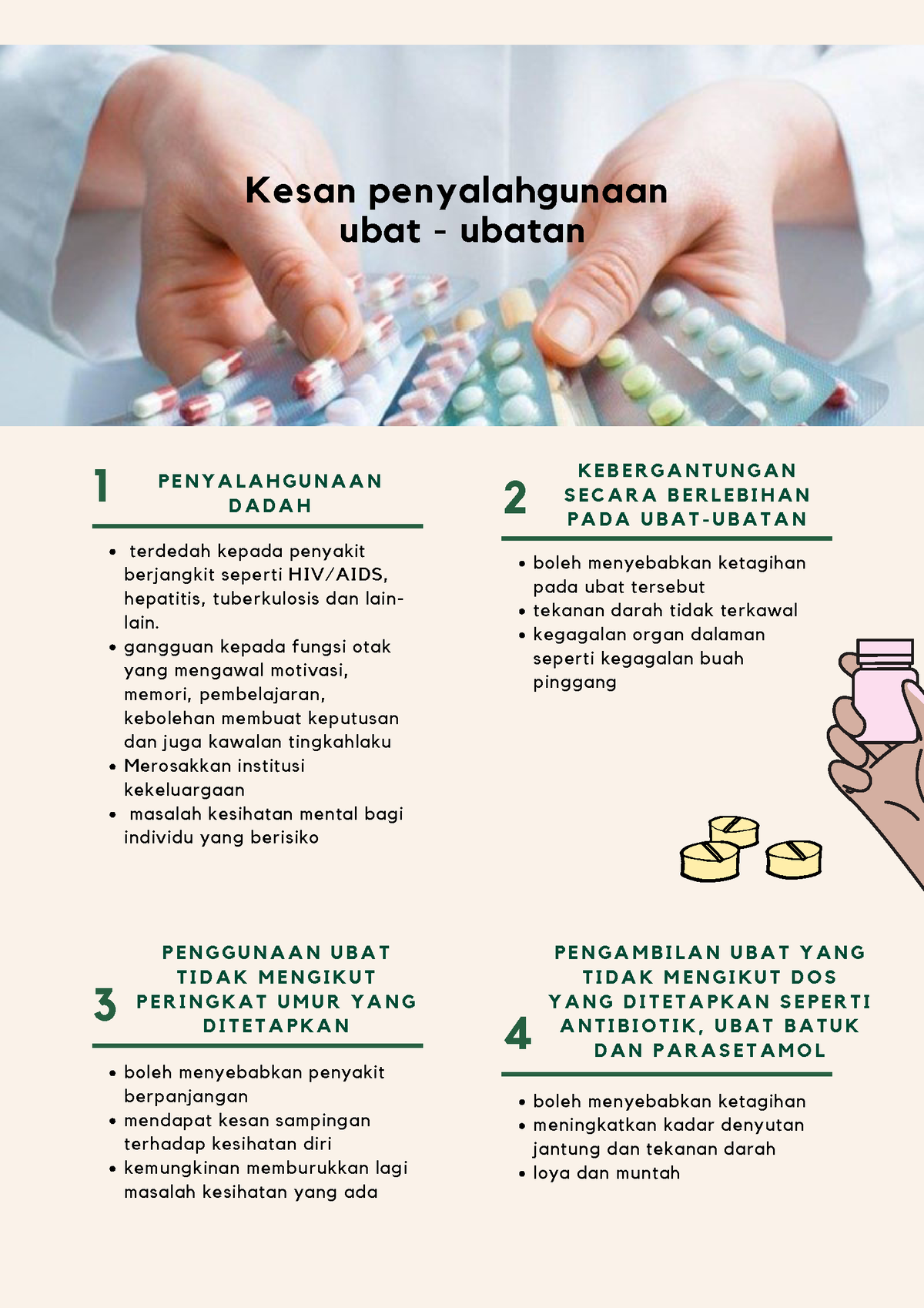 Kesan penyalahgunaan ubat  ubatan  1 terdedah kepada penyakit