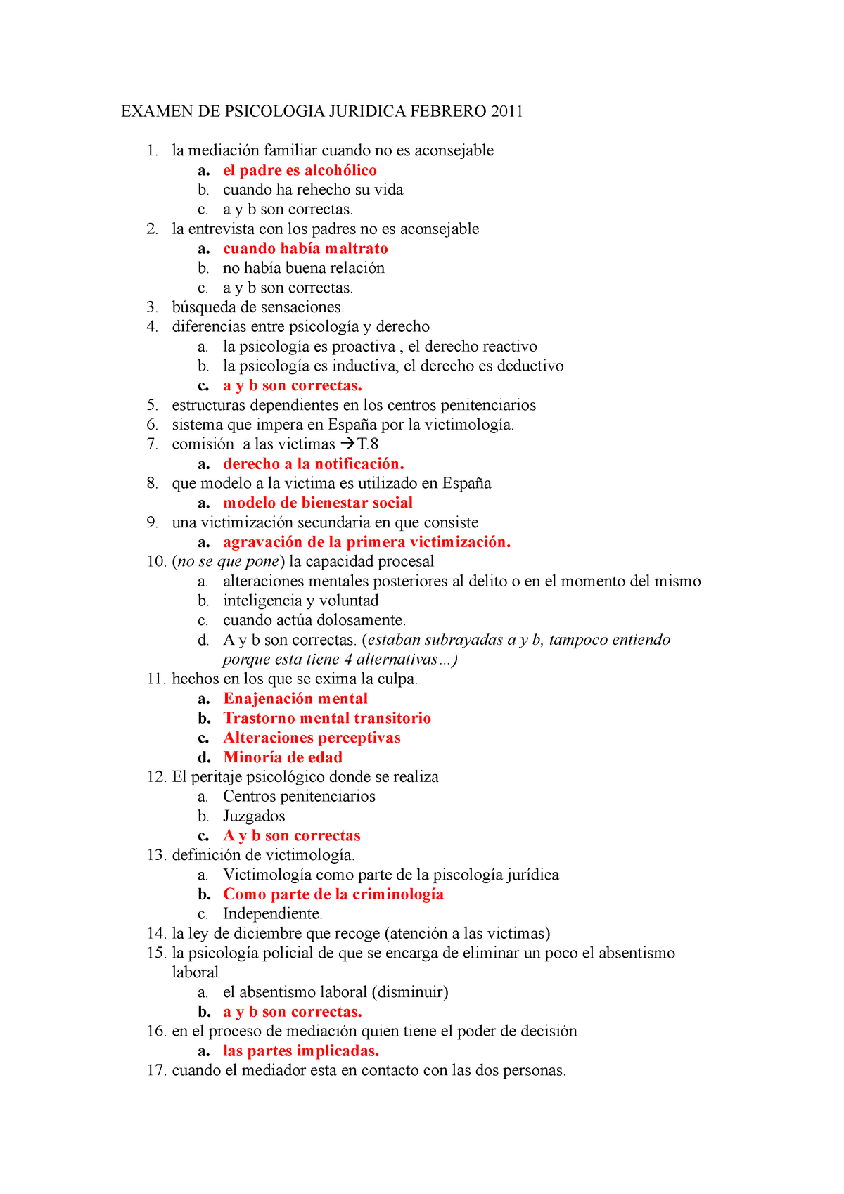 Cuestionario Febrero Preguntas Respuestas Docx Psicolog A Studocu Hot