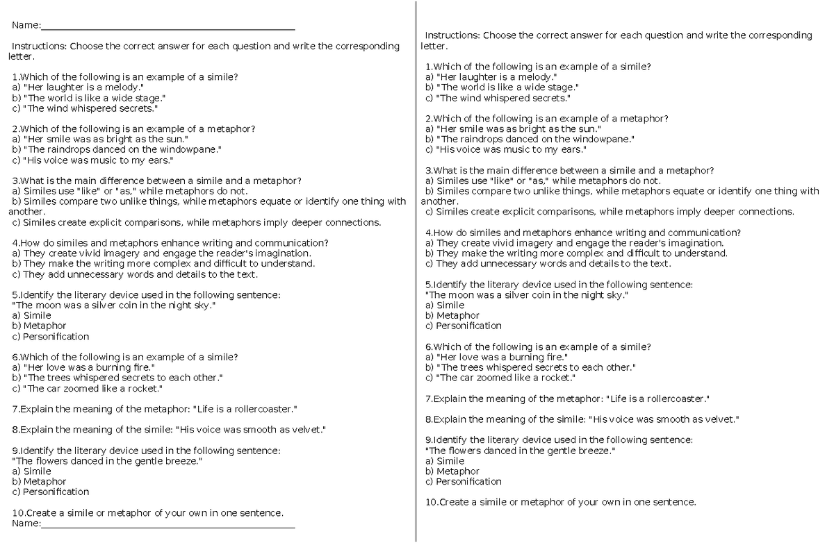 Evaluation - Name ...