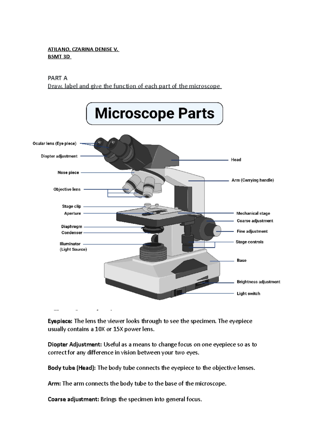 Activity 1 Microscope and Common microbiological Equipment in ...