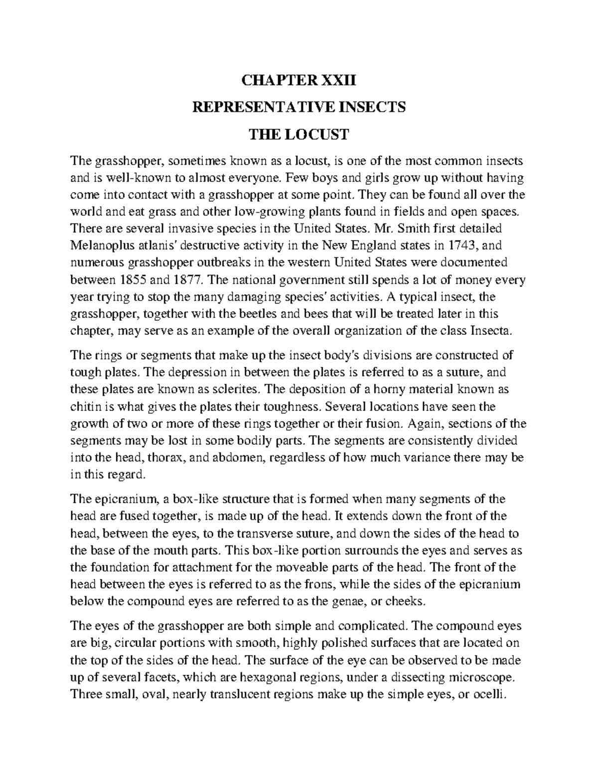 Zoology Chapter 21 [ Representative Insects ]part 1 - CHAPTER XXII ...