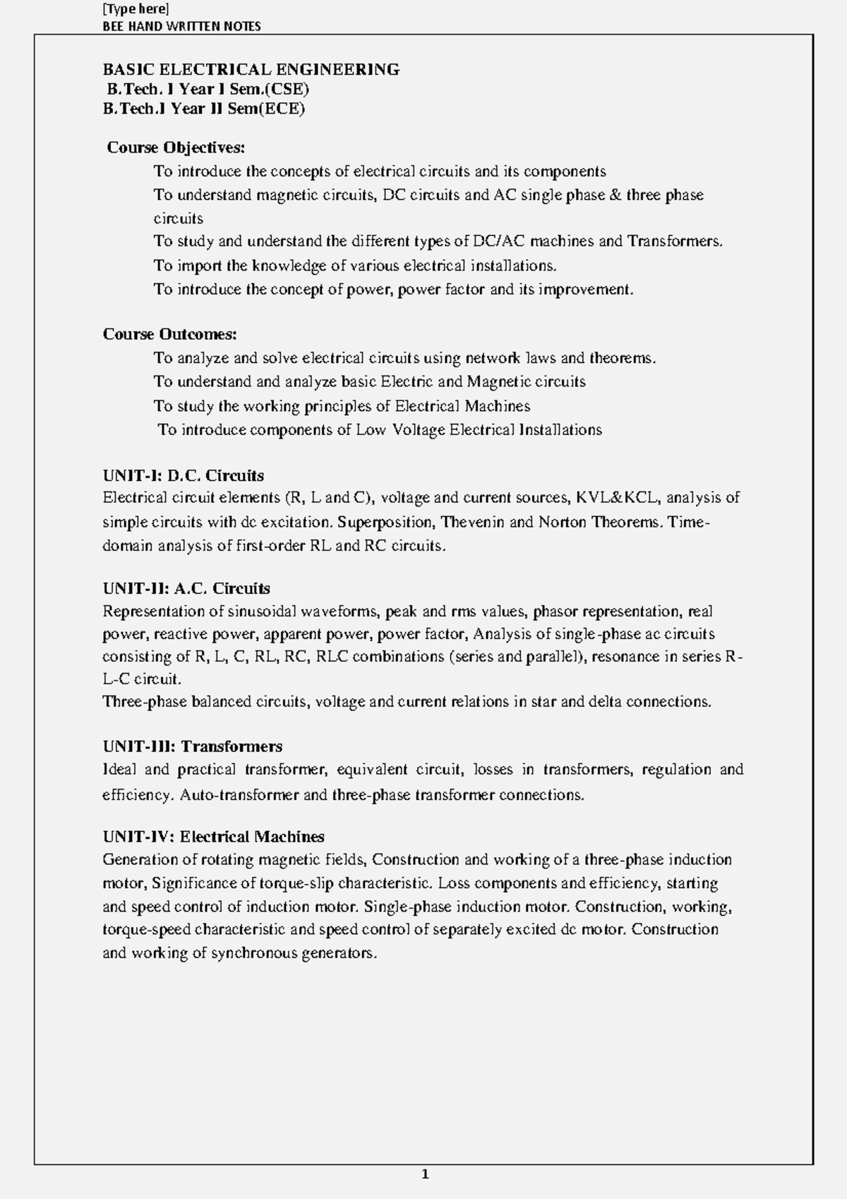 BEE HAND Written Notes (1).syed sir - BEE HAND WRITTEN NOTES BASIC ...