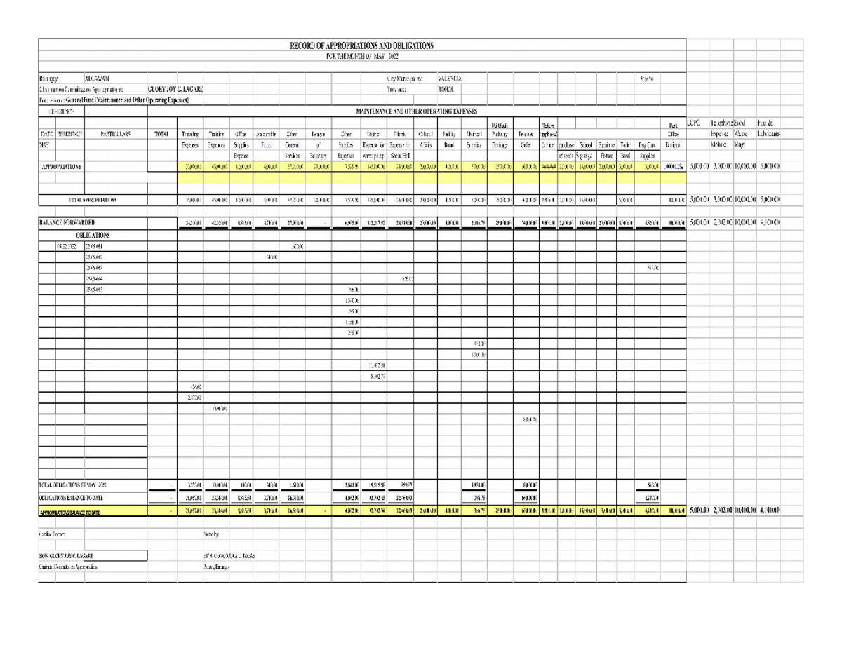 RAO MOOE MAY 2022 - worksheet - Bachelor of Science in Accountancy ...