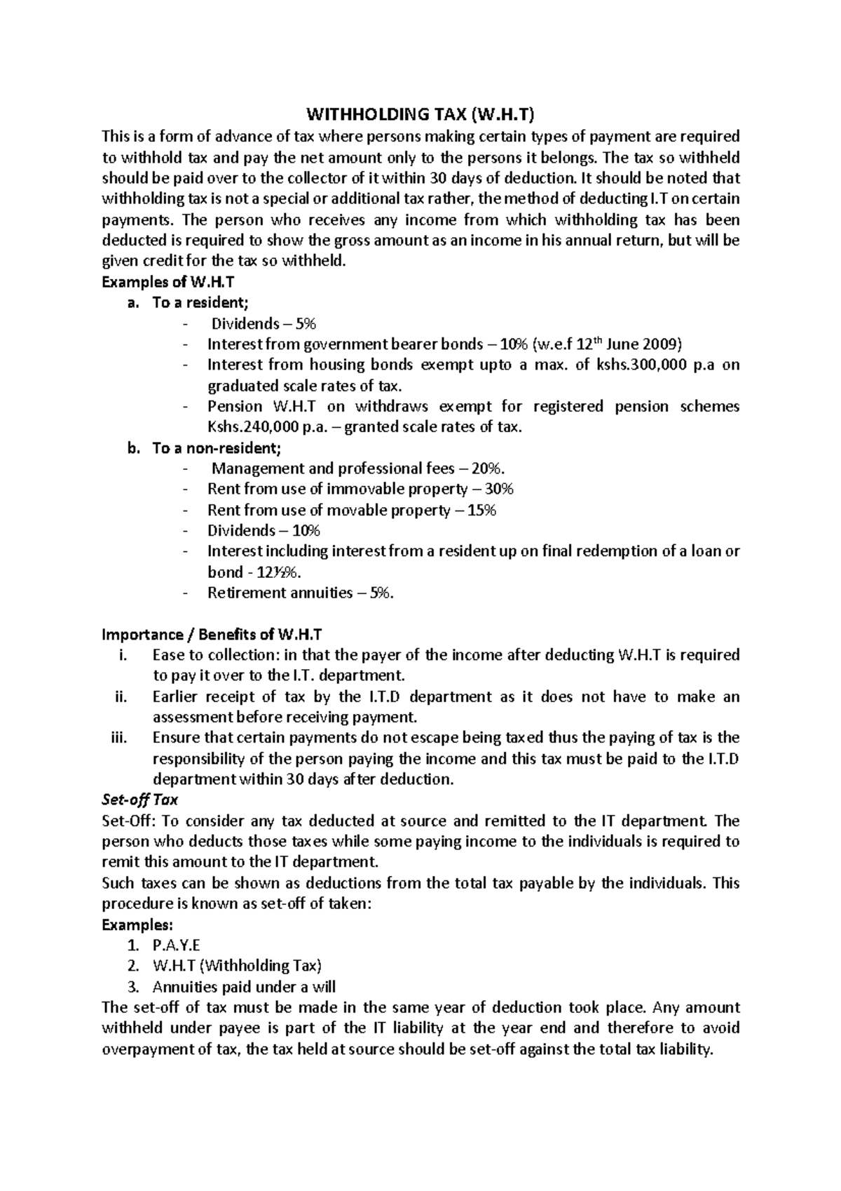 withholding tax presentation in financial statements