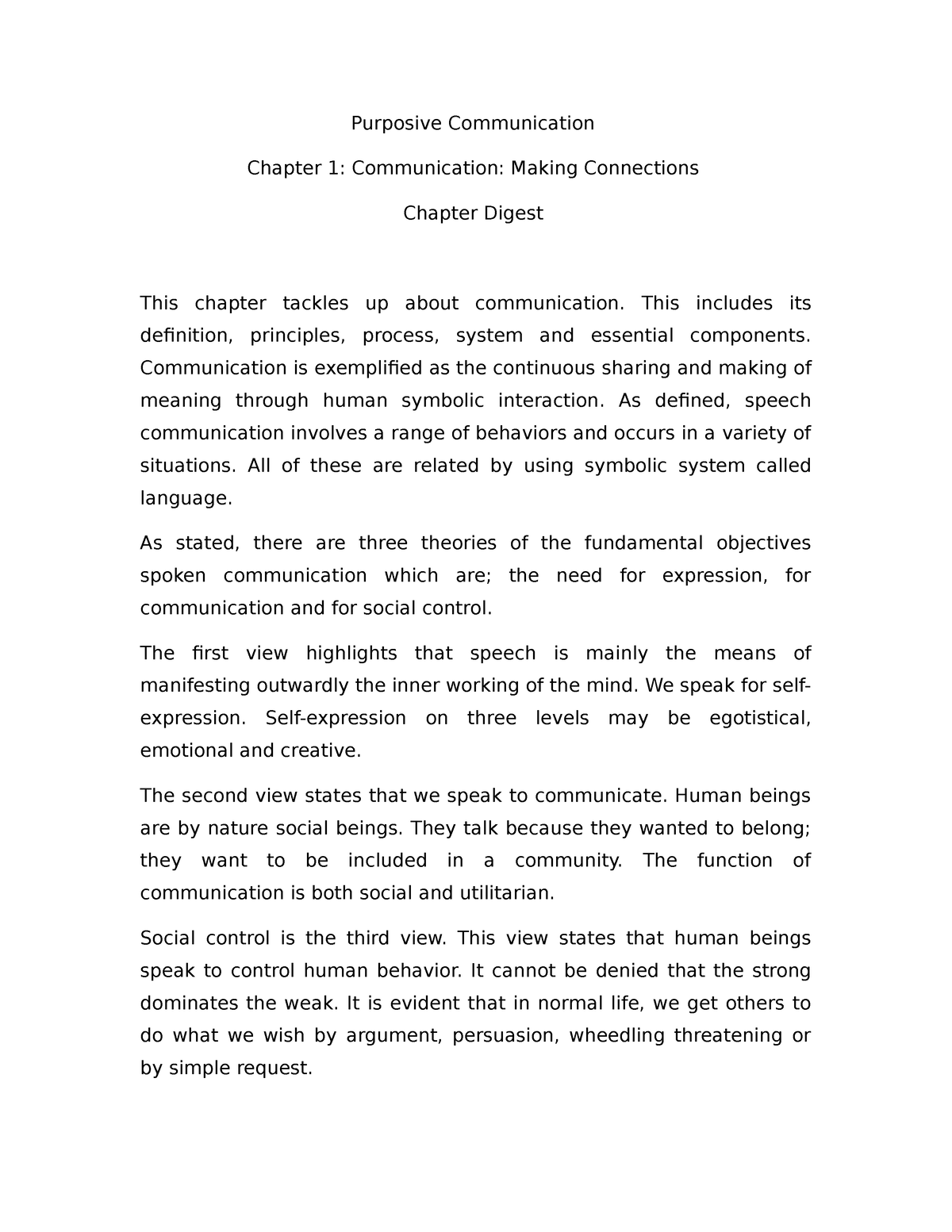 purposive communication research topic