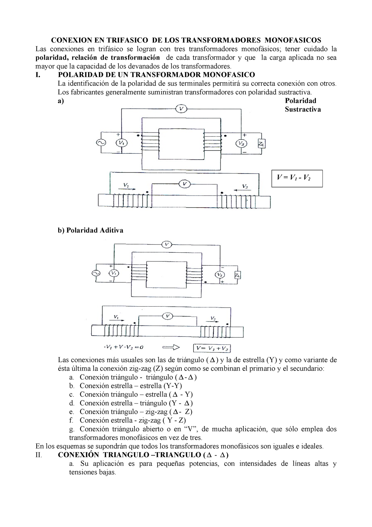 Conexión En Trifásico De Los Transformadores Monofásicos Paralelo De Transformadores 6206