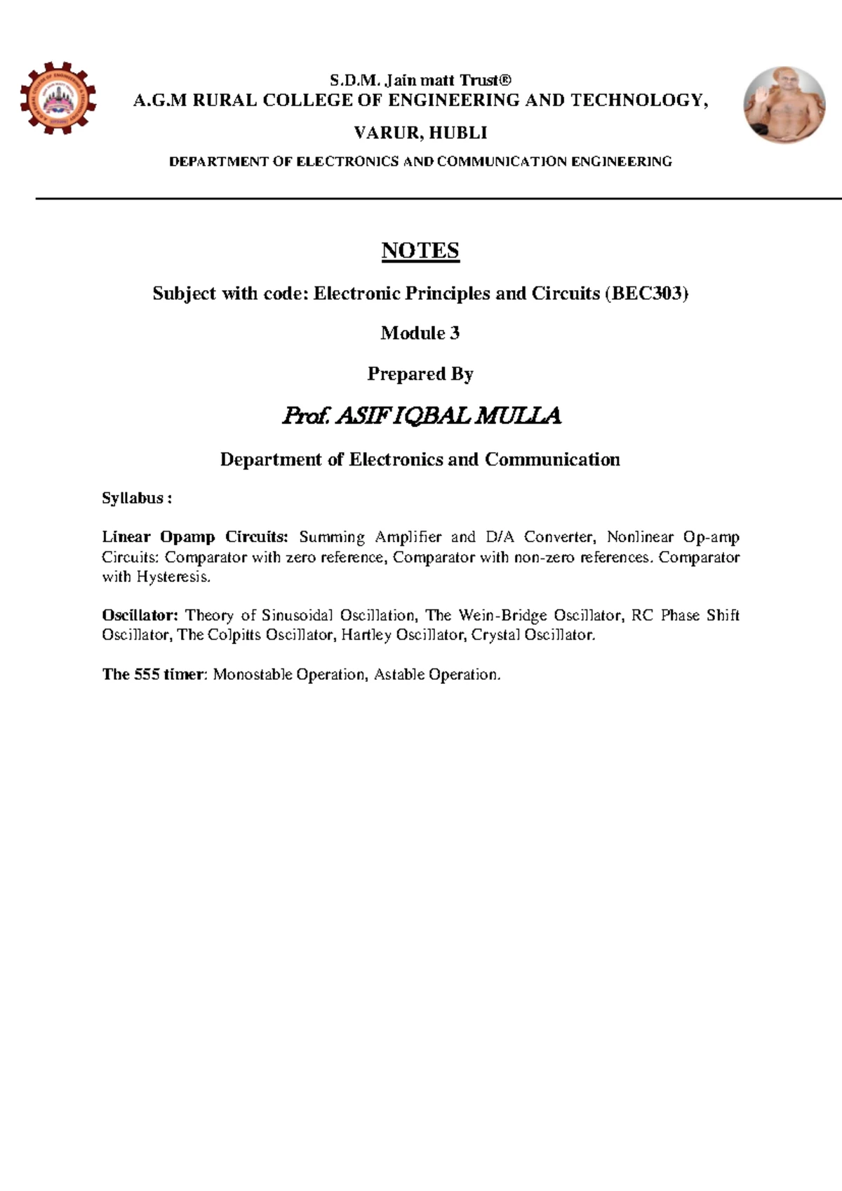 EPC notes module 4 - S.D. Jainmatt Trust® A.G RURAL ...